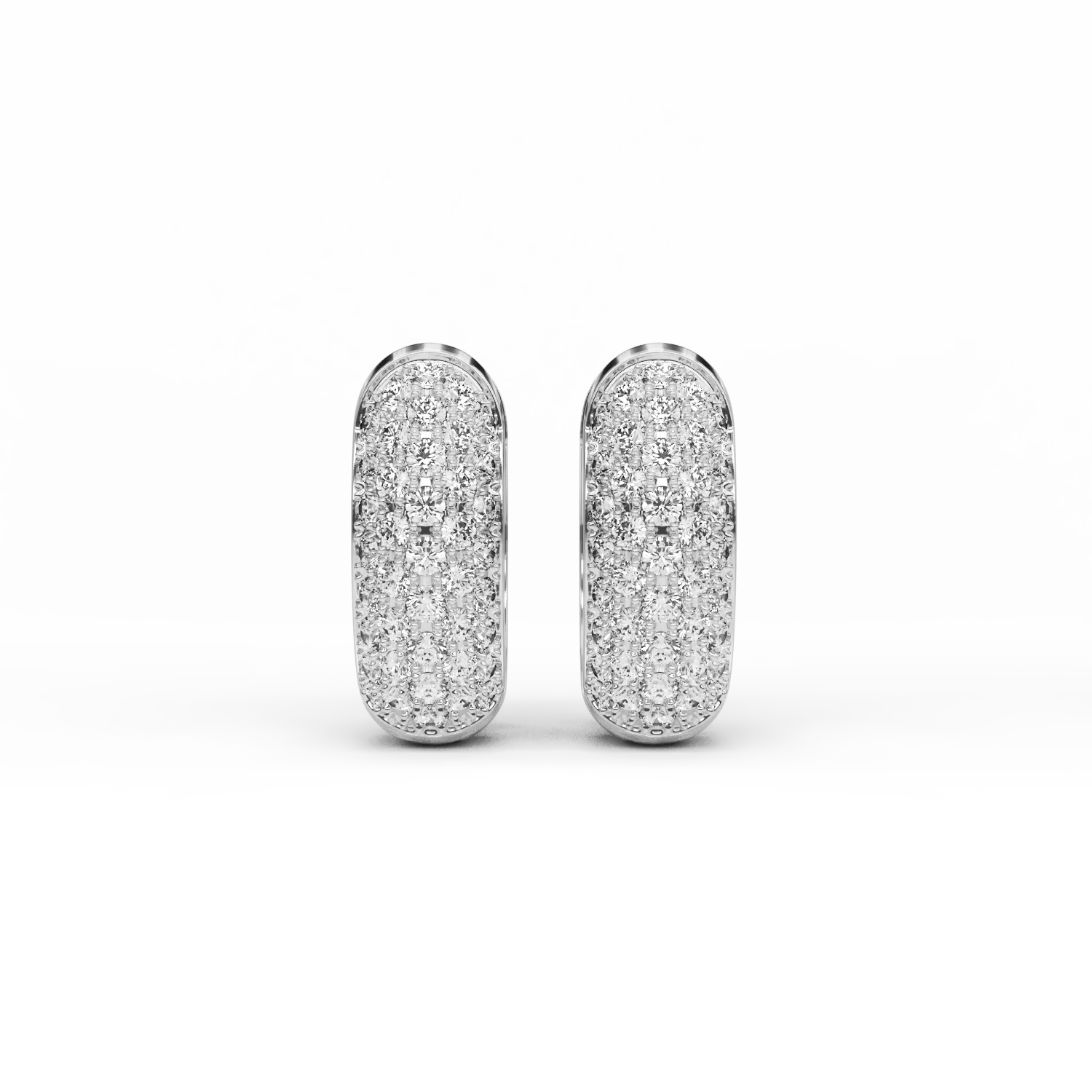 18K white gold earrings with 0.37ct diamonds