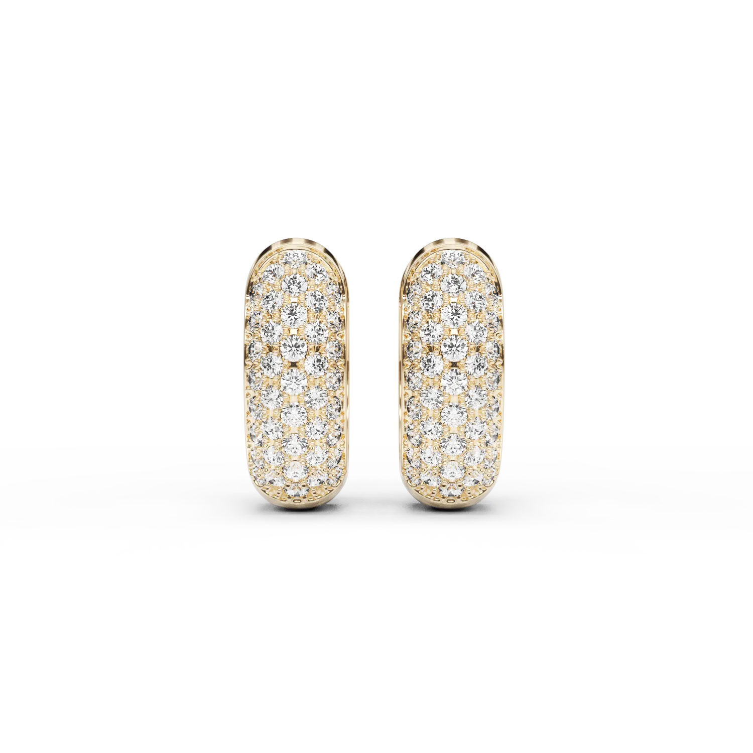 18K yellow gold earrings with 0.37ct diamonds