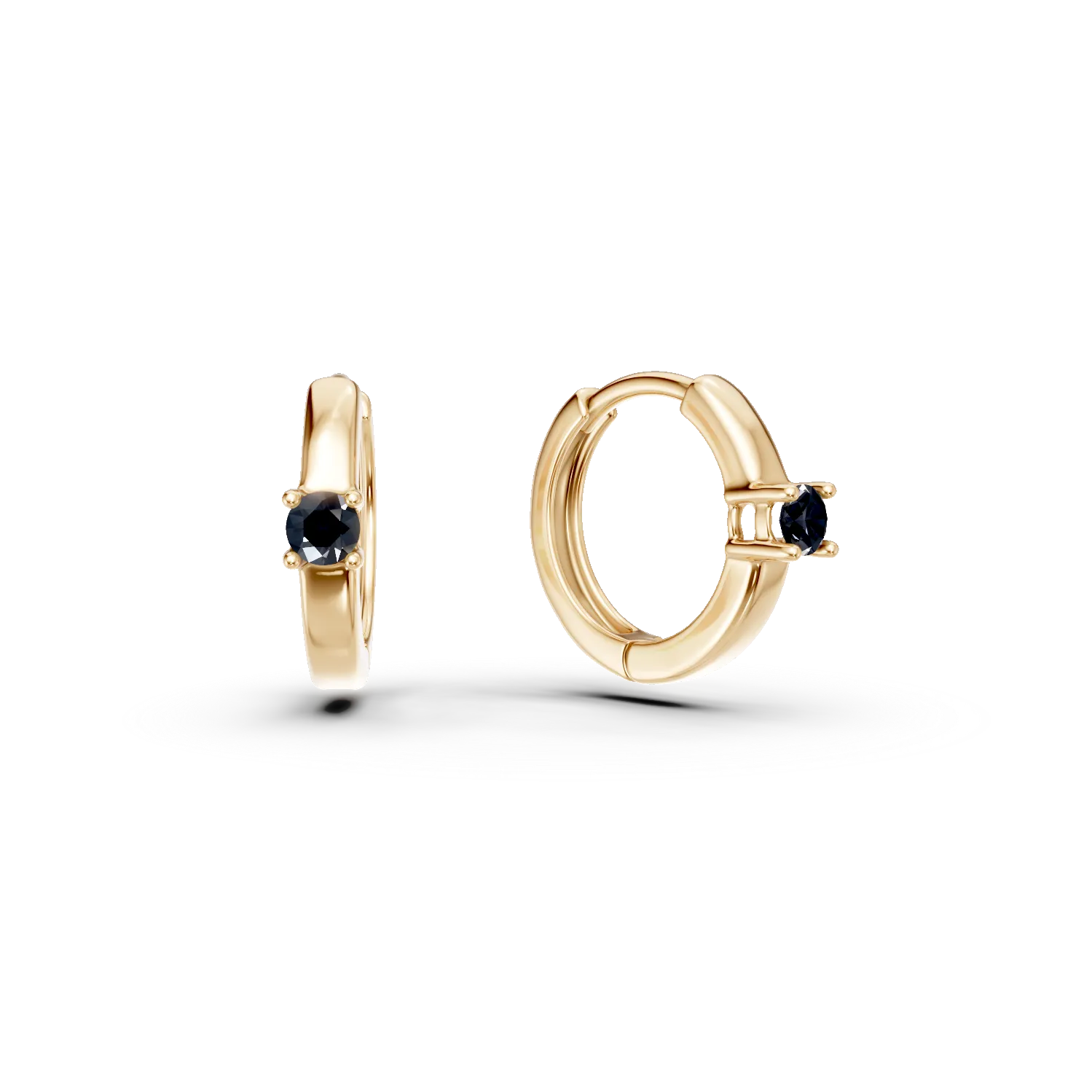 Cercei pentru copii din aur galben cu safire de 0.139ct