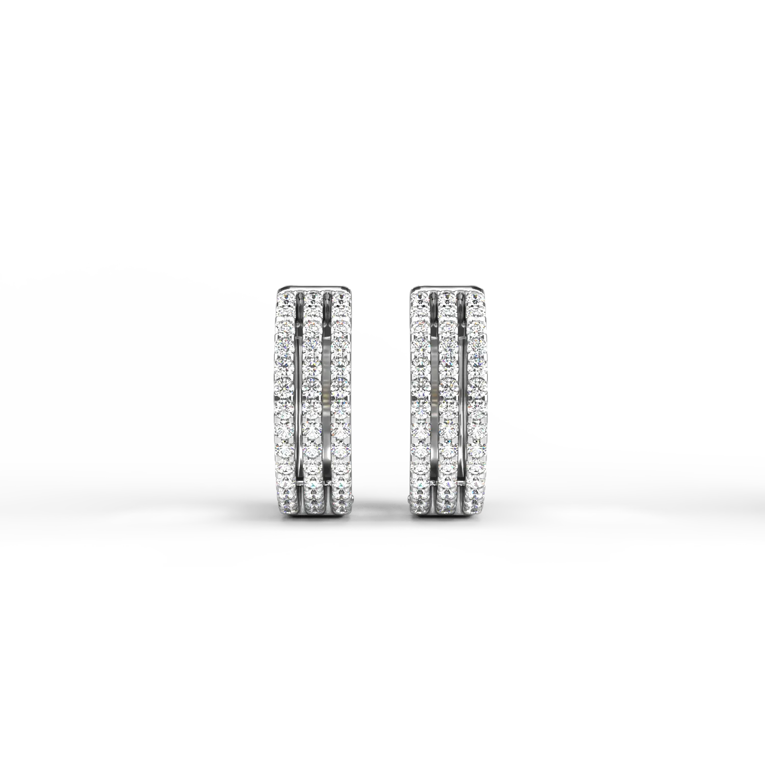 14K white gold earrings with 0.28ct diamonds