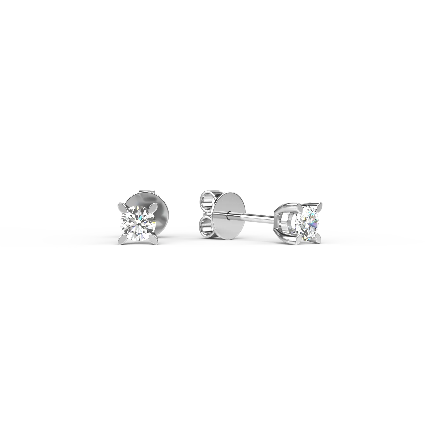 Teilor Cercei din aur alb cu diamante de 0.2ct
