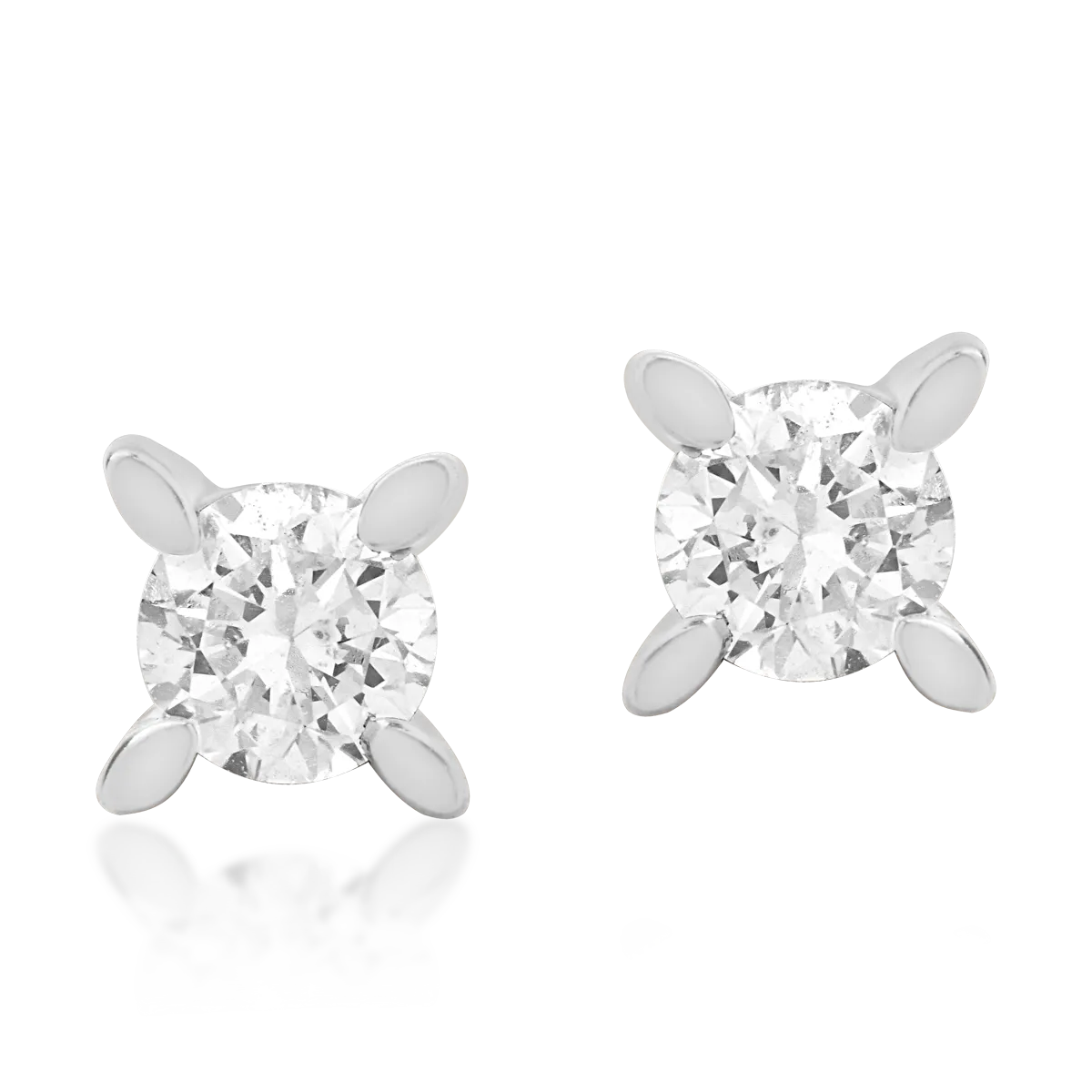 Teilor Cercei din aur alb cu diamante de 0.4ct