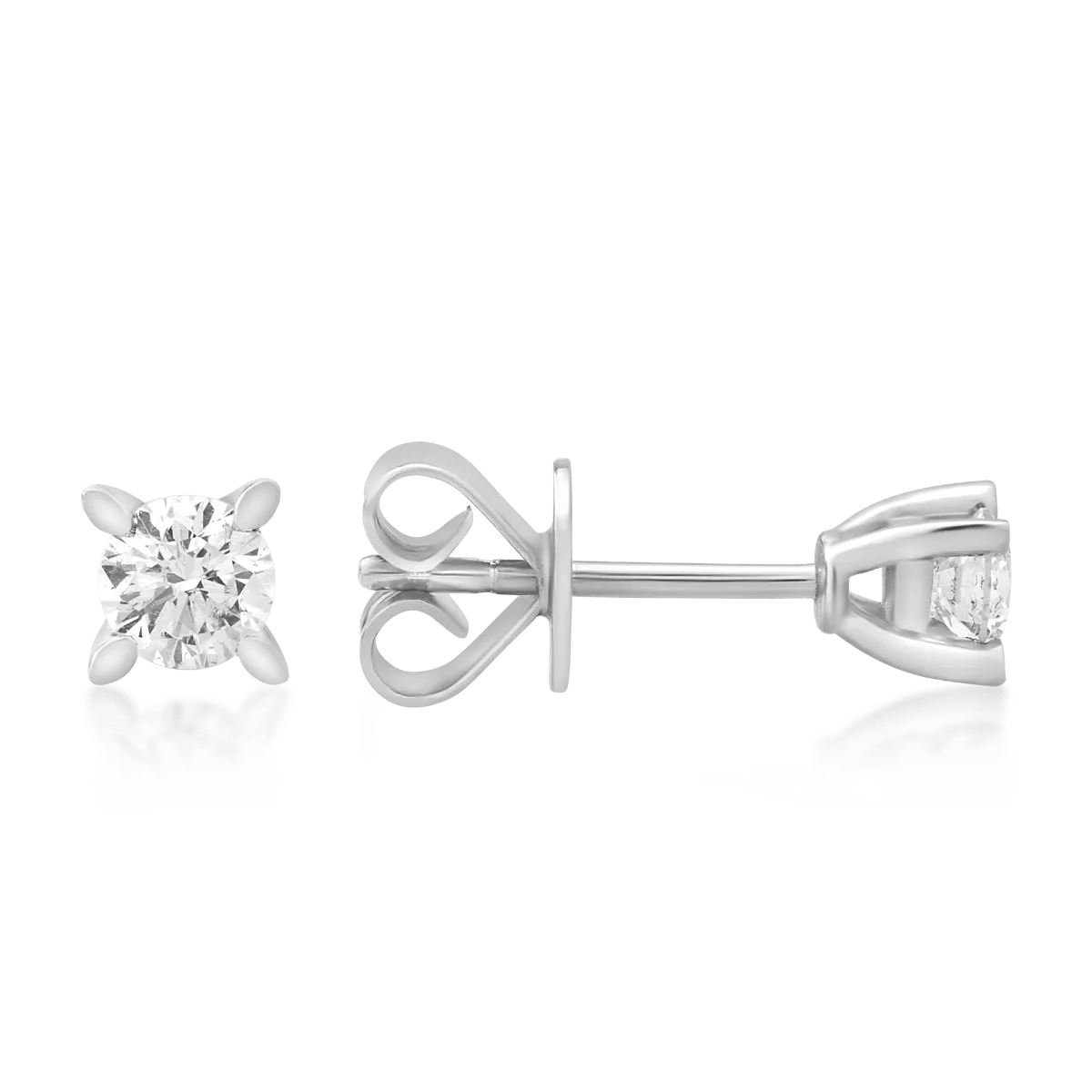 Kolczyki z 18K białego złota i diamenty 0.5kr