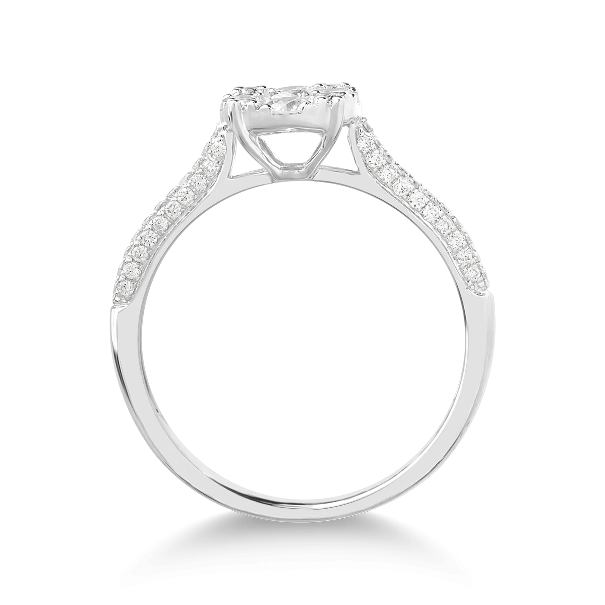 18k white gold ring with 0.53ct diamond