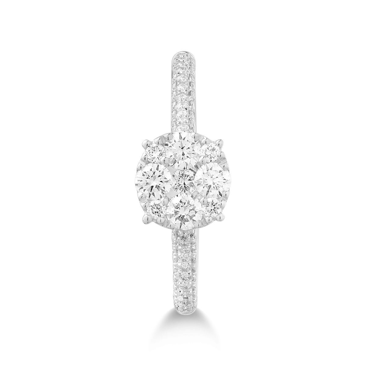 Gyűrű 18K-os fehér aranyból 0.53ct gyémánttal.