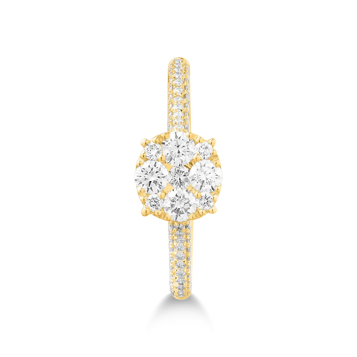 Gyűrű 18K-os sárga aranyból 0.54ct gyémánttal.