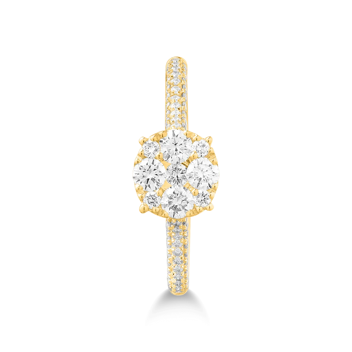 18K yellow gold ring with 0.52ct diamond