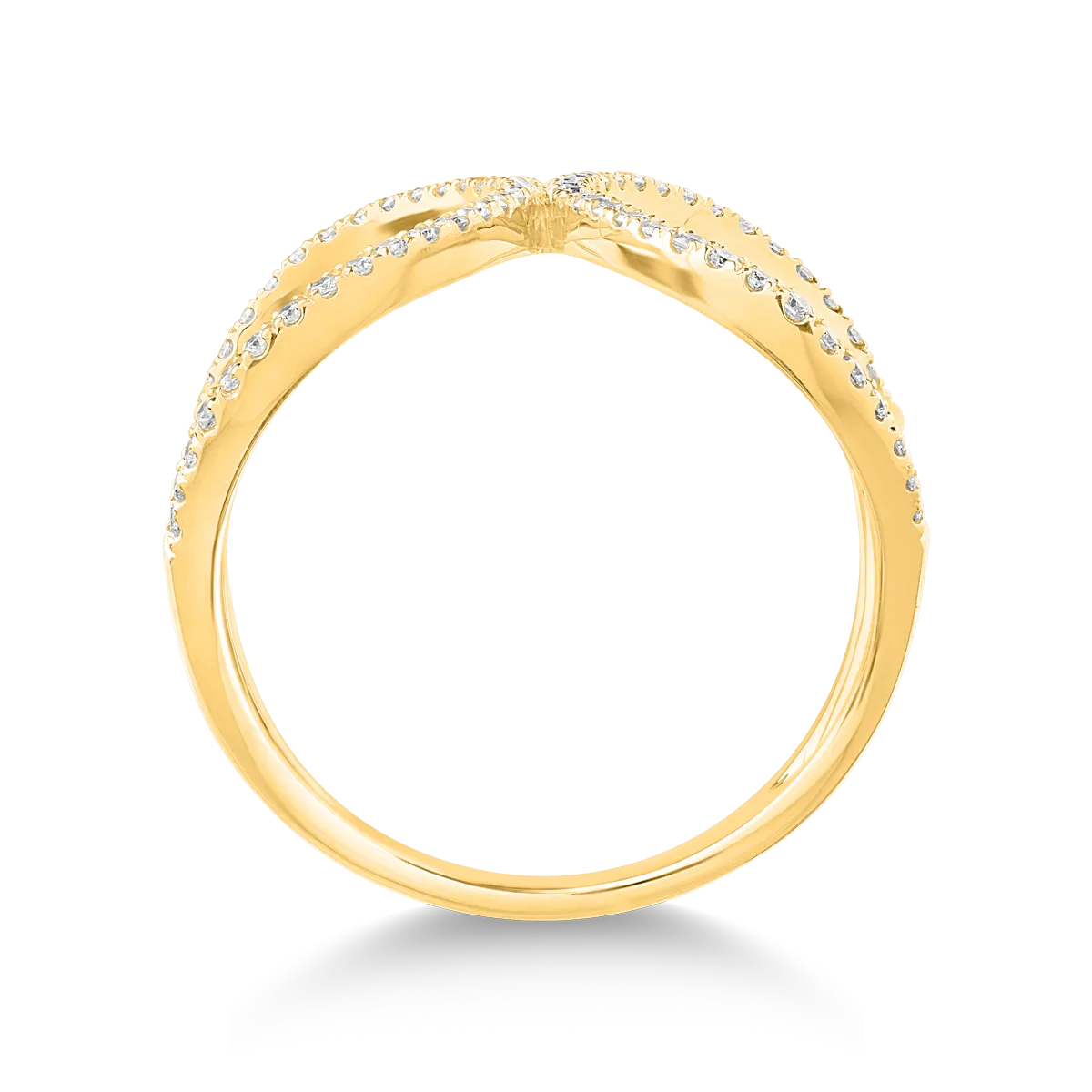 Пръстен от 18K жълто злато с диамант 0.3ct