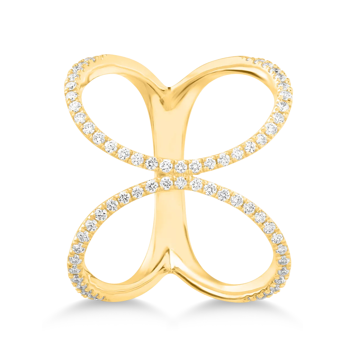 Пръстен от 18K жълто злато с диамант 0.3ct