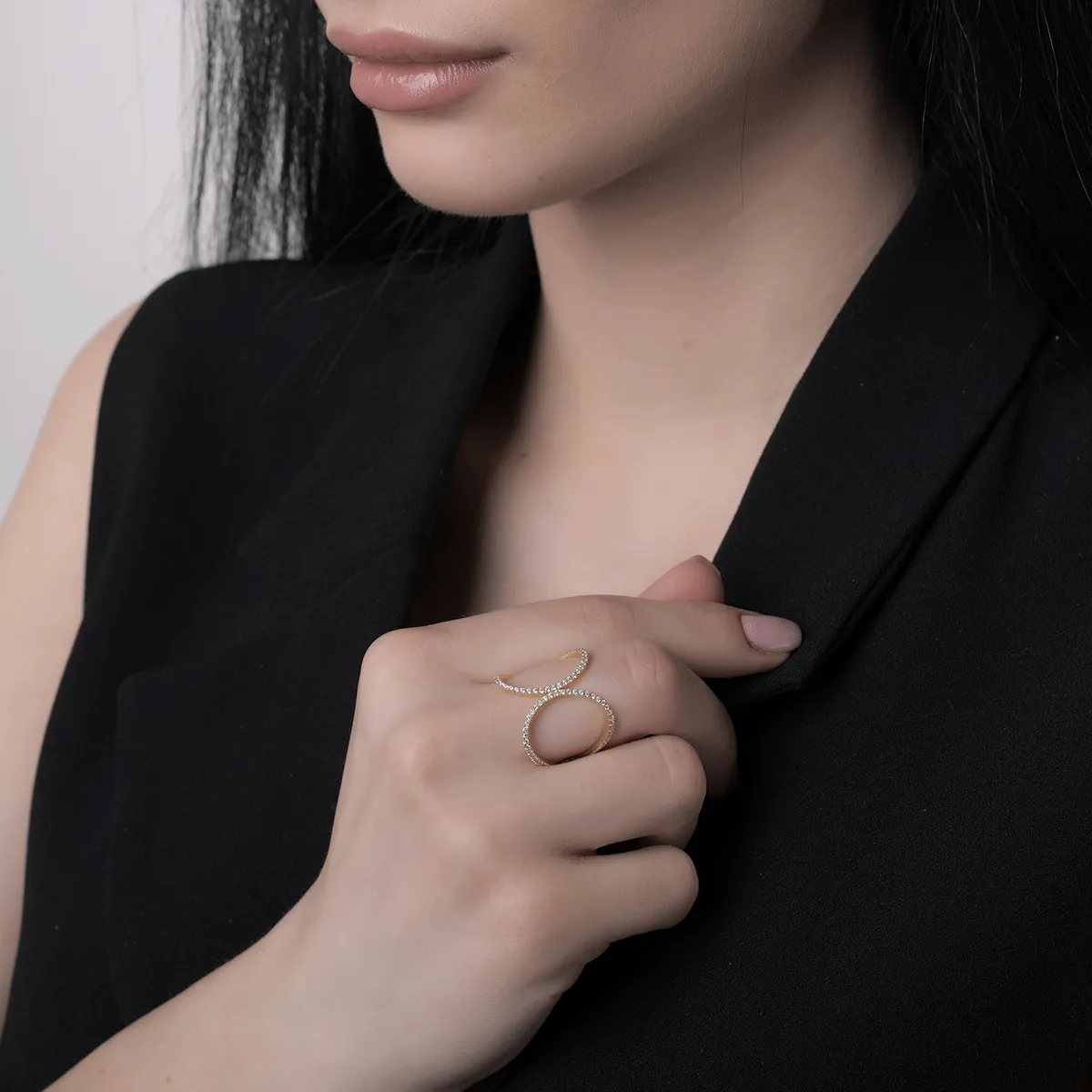 Пръстен от 18K жълто злато с диамант 0.3ct