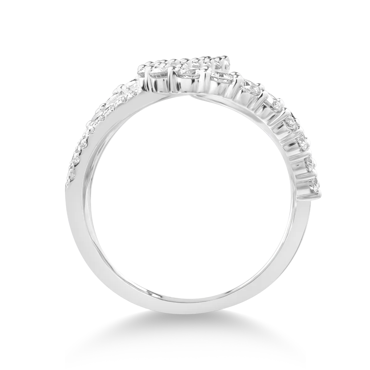 Inel din aur alb de 18K cu diamante de 1.71ct