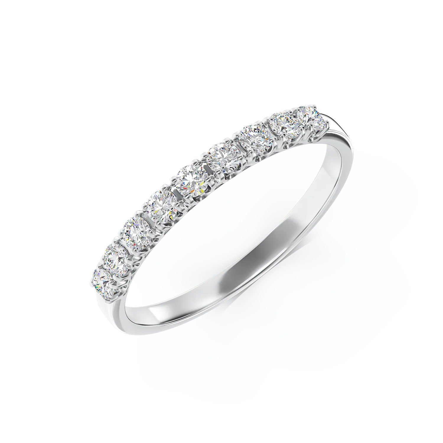 18K white gold ring with 0.5ct diamonds