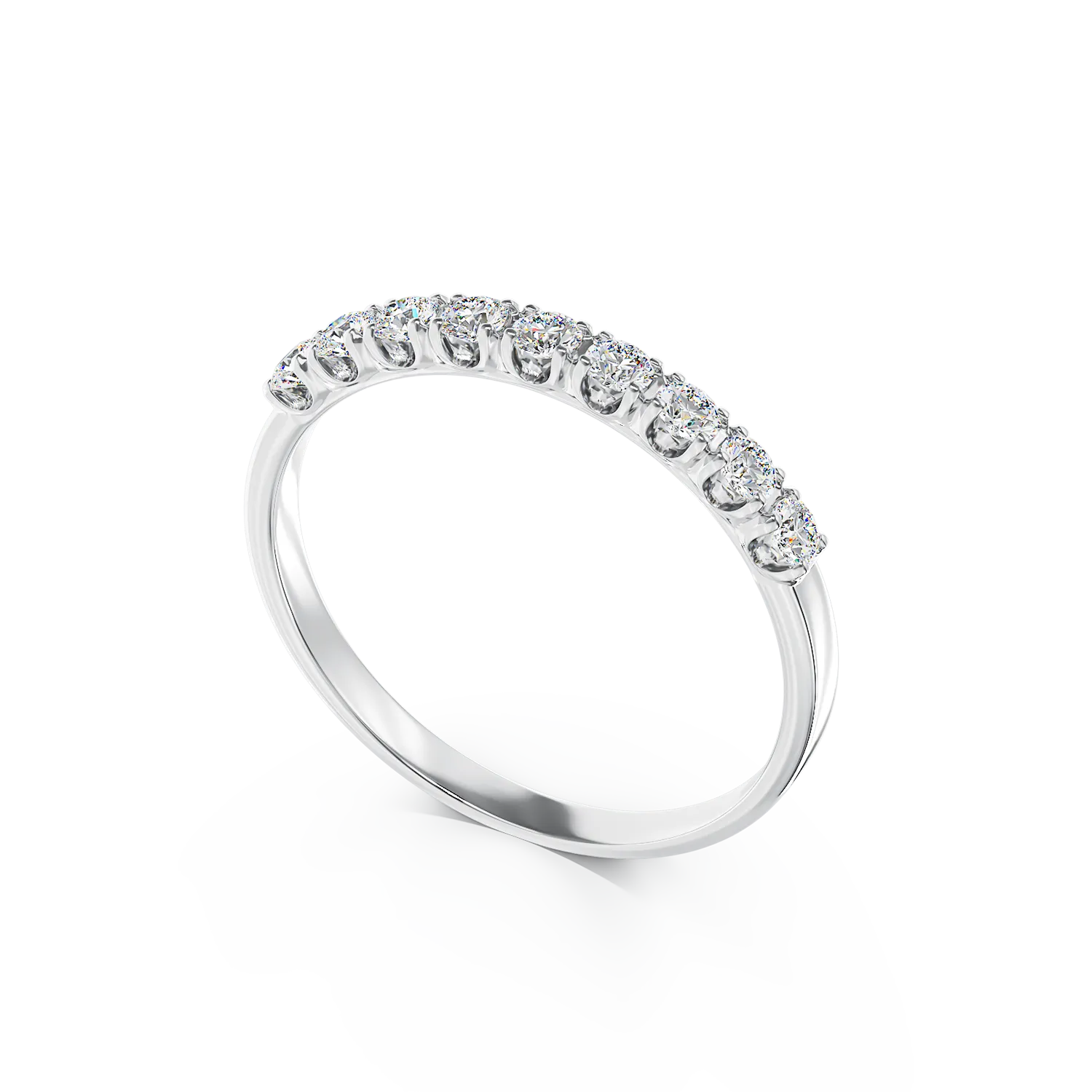 18K white gold ring with 0.5ct diamonds