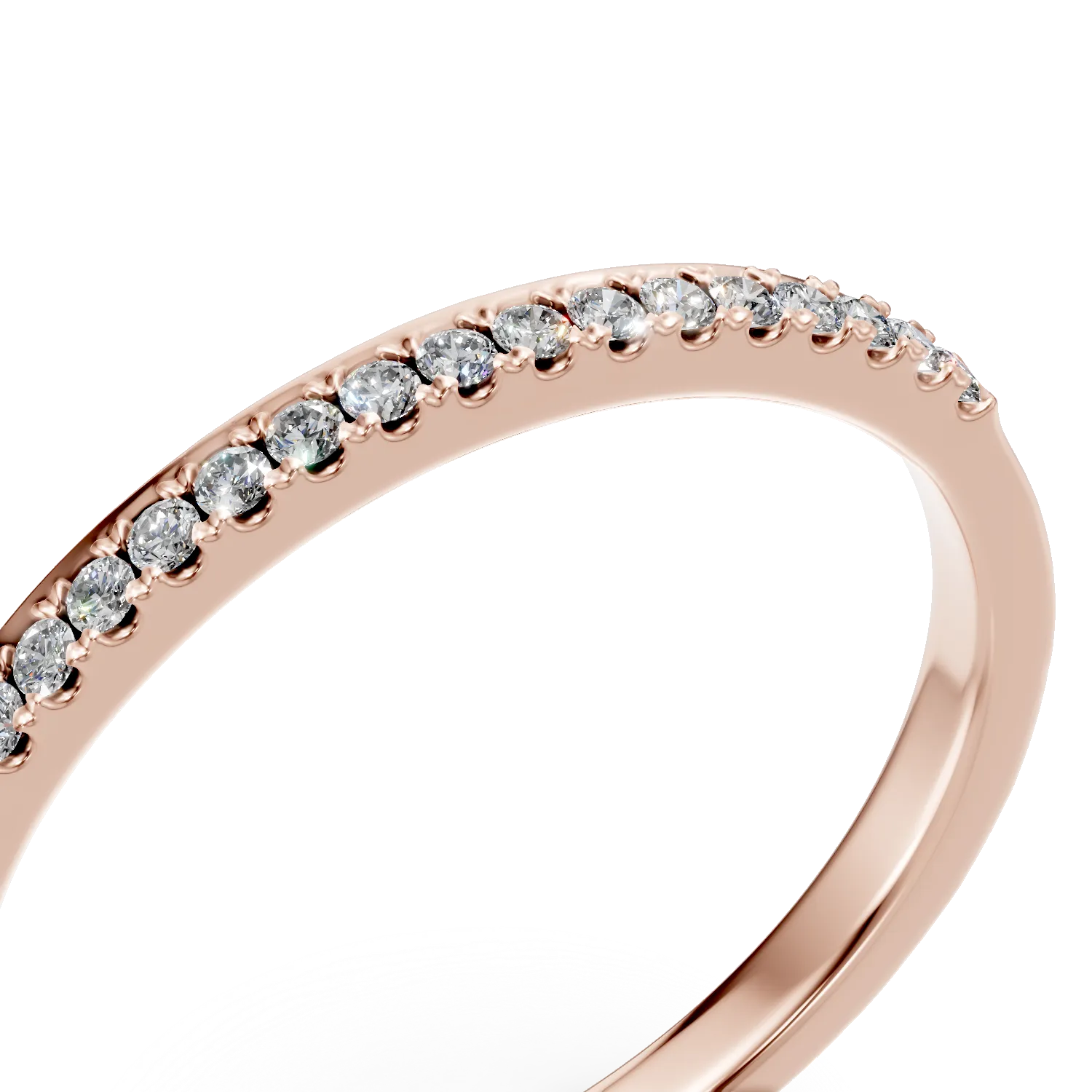 Inel din aur roz cu diamante de 0.11ct