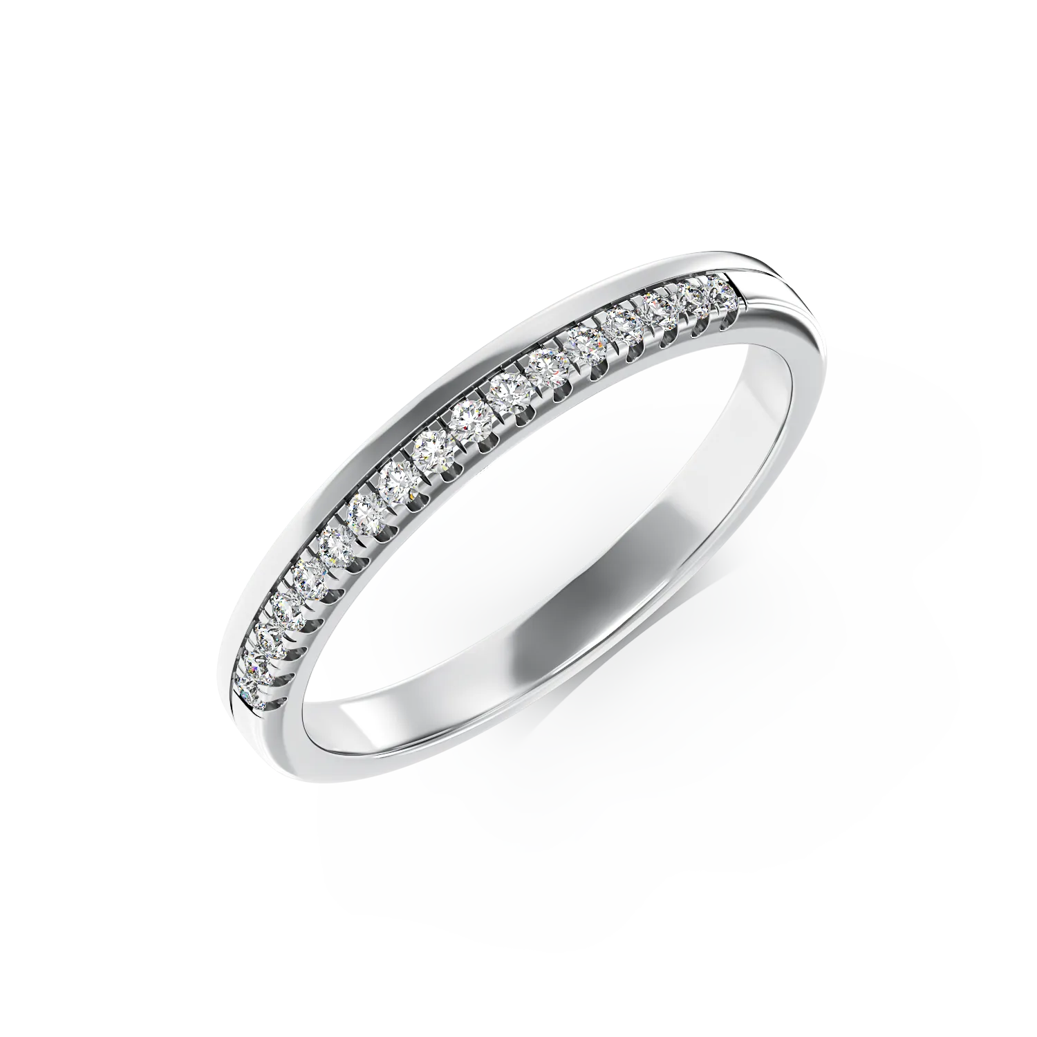 14K white gold ring with 0.11ct diamonds