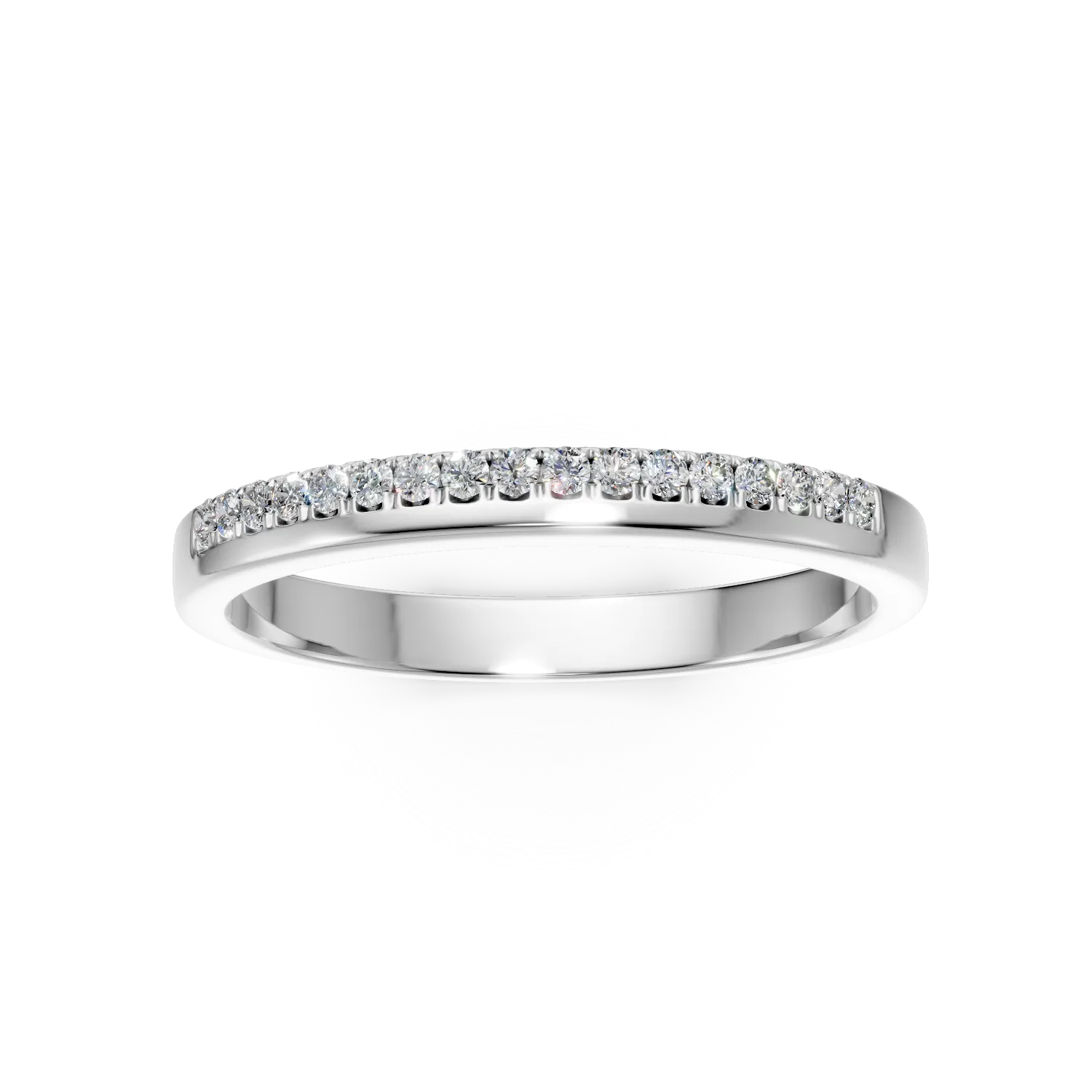 Inel din aur alb de 14K cu diamante de 0.11ct