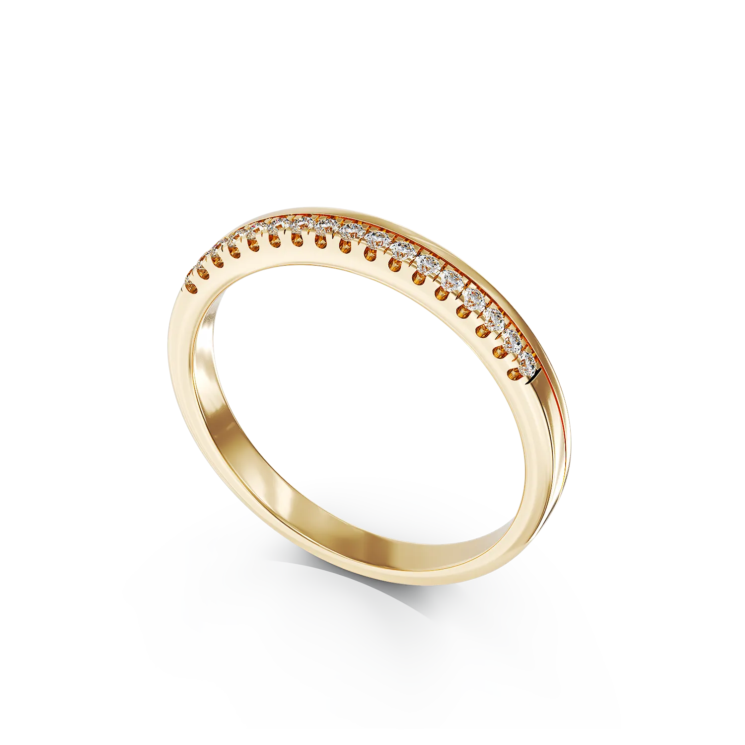 14K yellow gold ring with 0.11ct diamonds