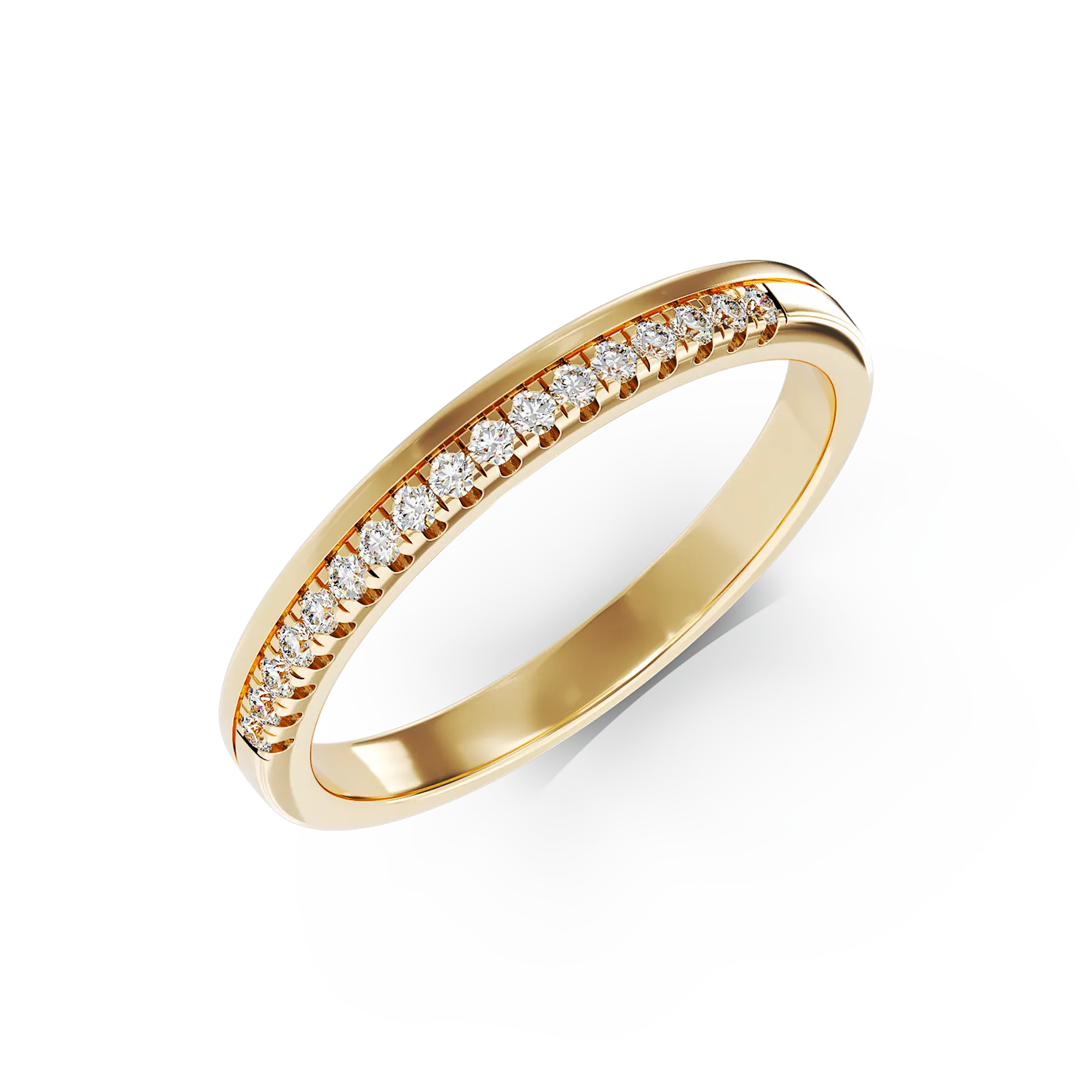 Inel din aur galben cu diamante de 0.11ct