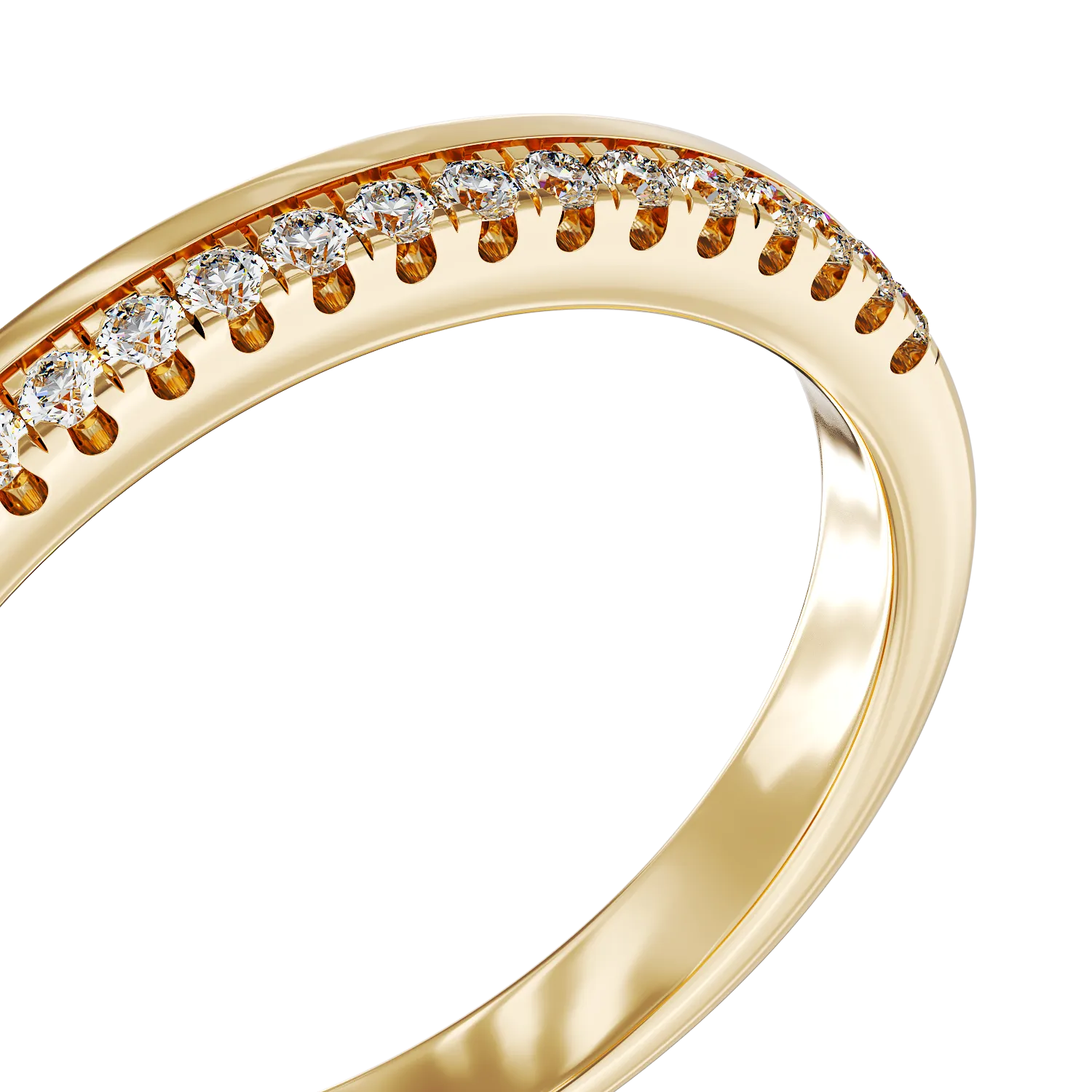 14K yellow gold ring with 0.11ct diamonds