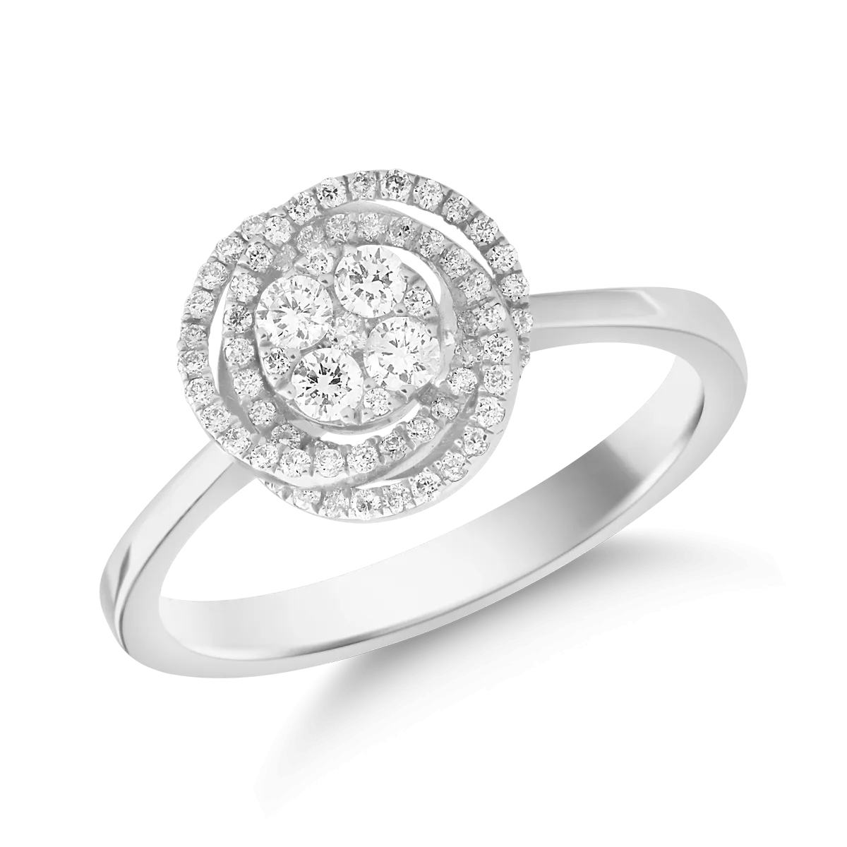 18K white gold ring with 0.32ct diamonds