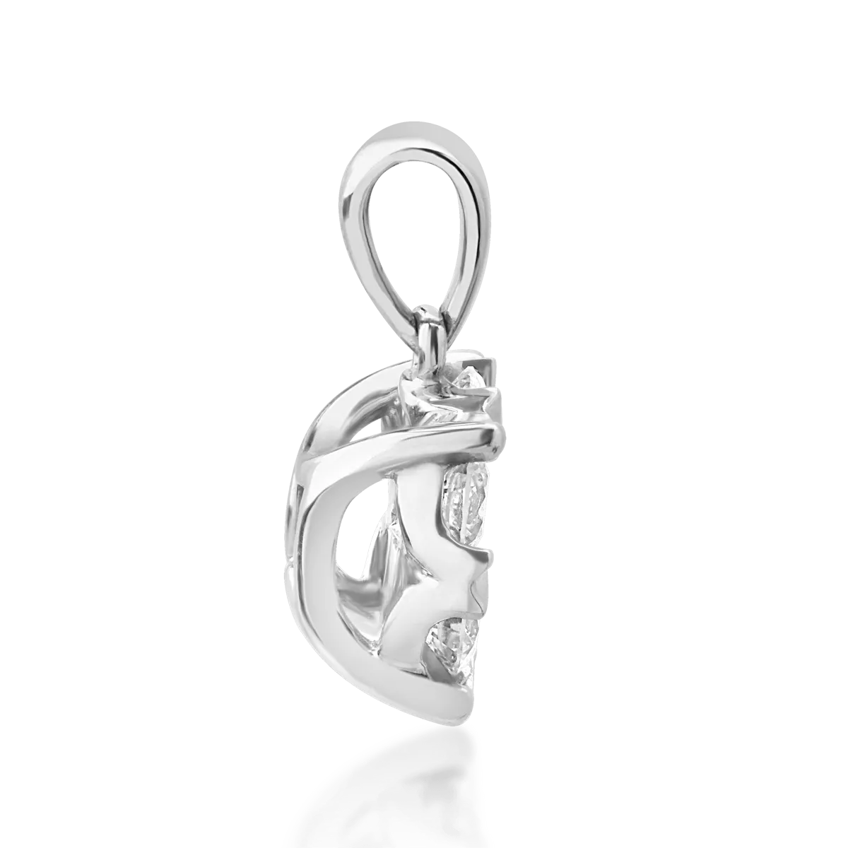 Pandantiv din aur alb cu diamante de 0.5ct