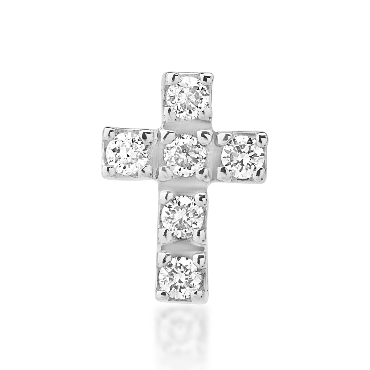 18K white gold cross pendant with diamonds of 0.074ct