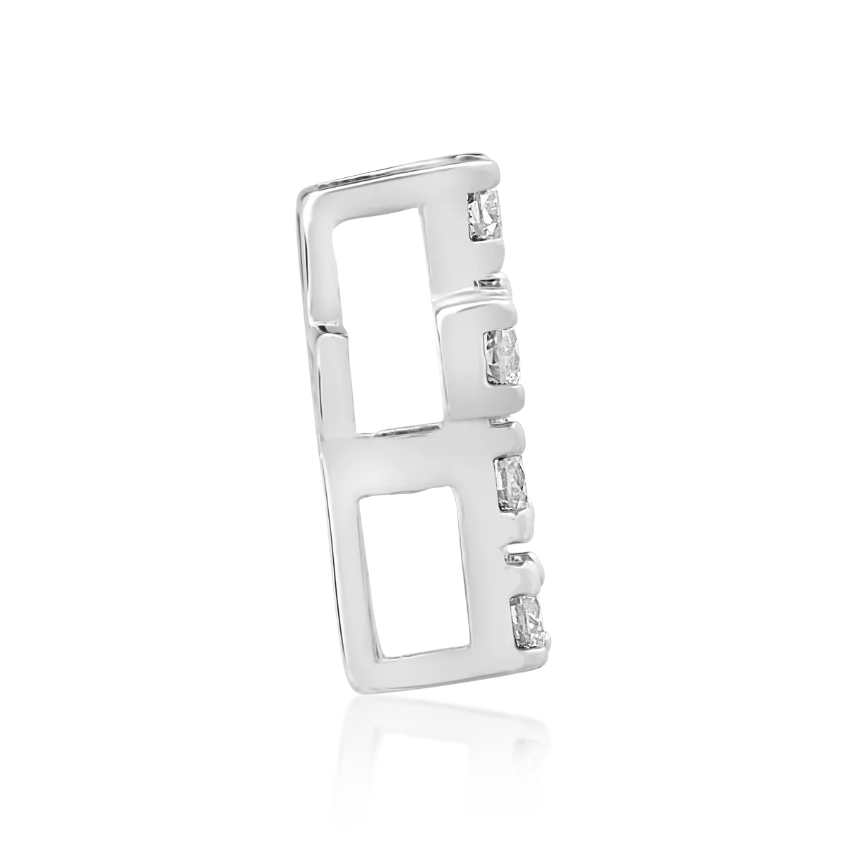 Zawieszka z 18K białego złota z brylantami o masie 0.074ct