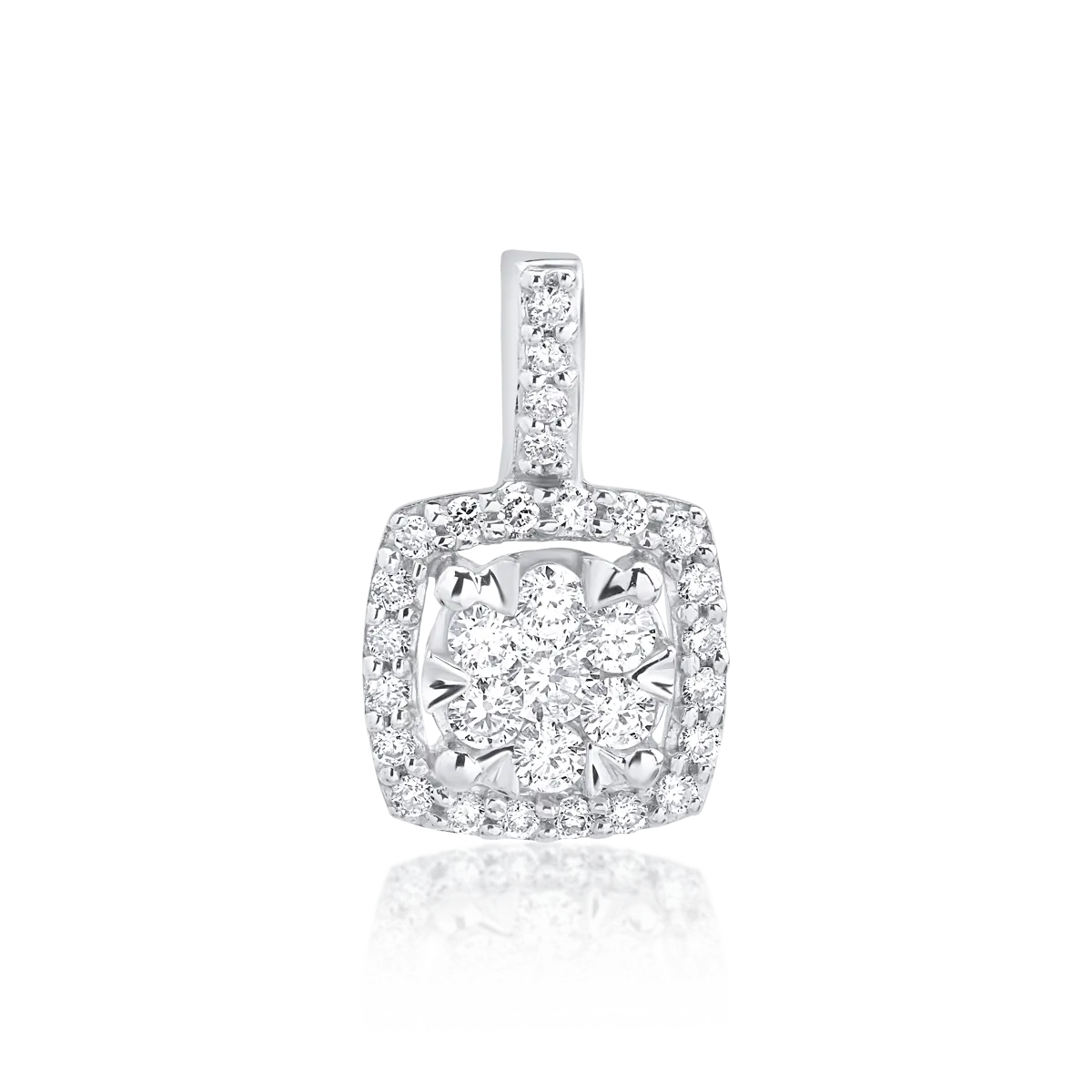 Pandantiv din aur alb cu diamante de 0.235ct