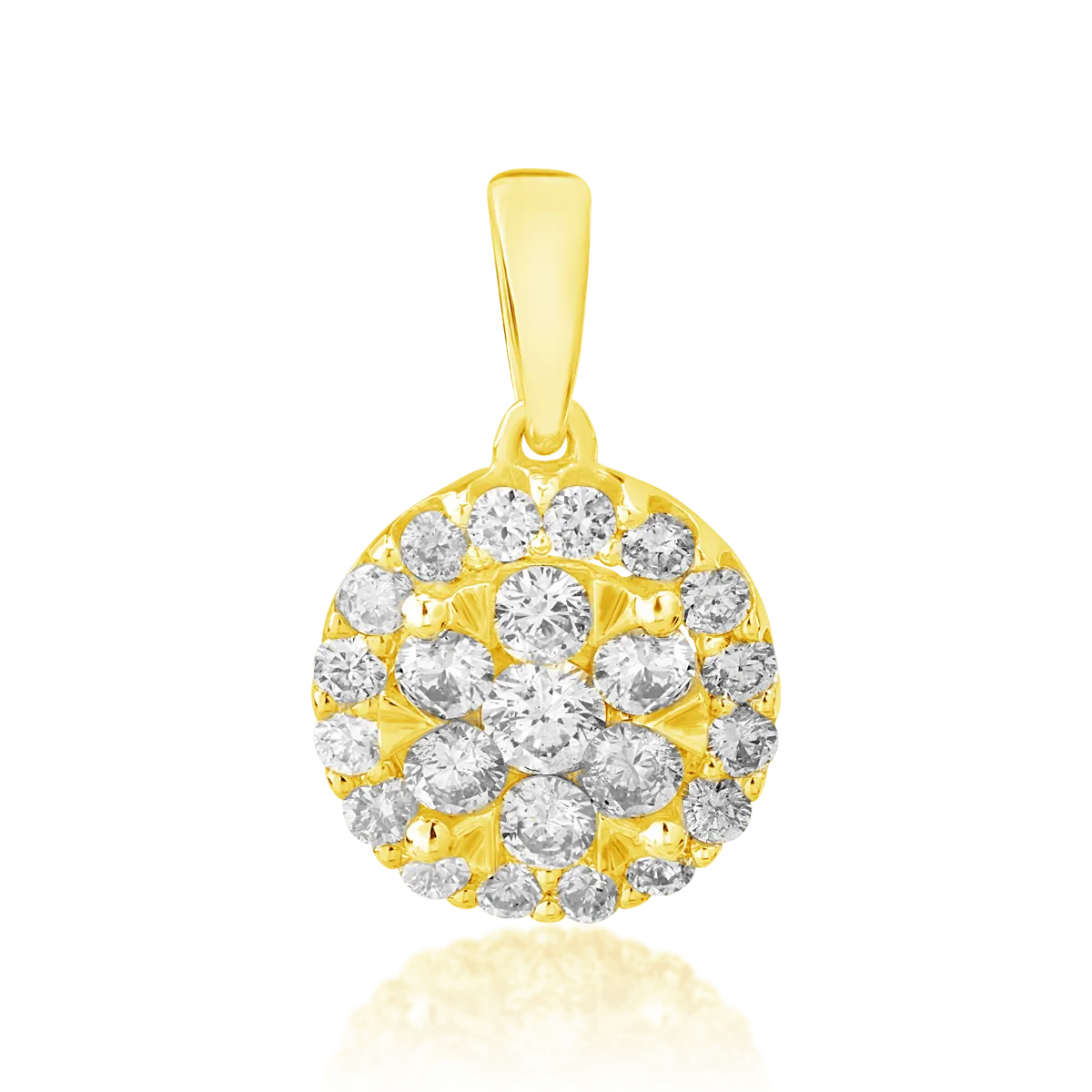 Pandantiv din aur galben cu diamante de 0.5ct