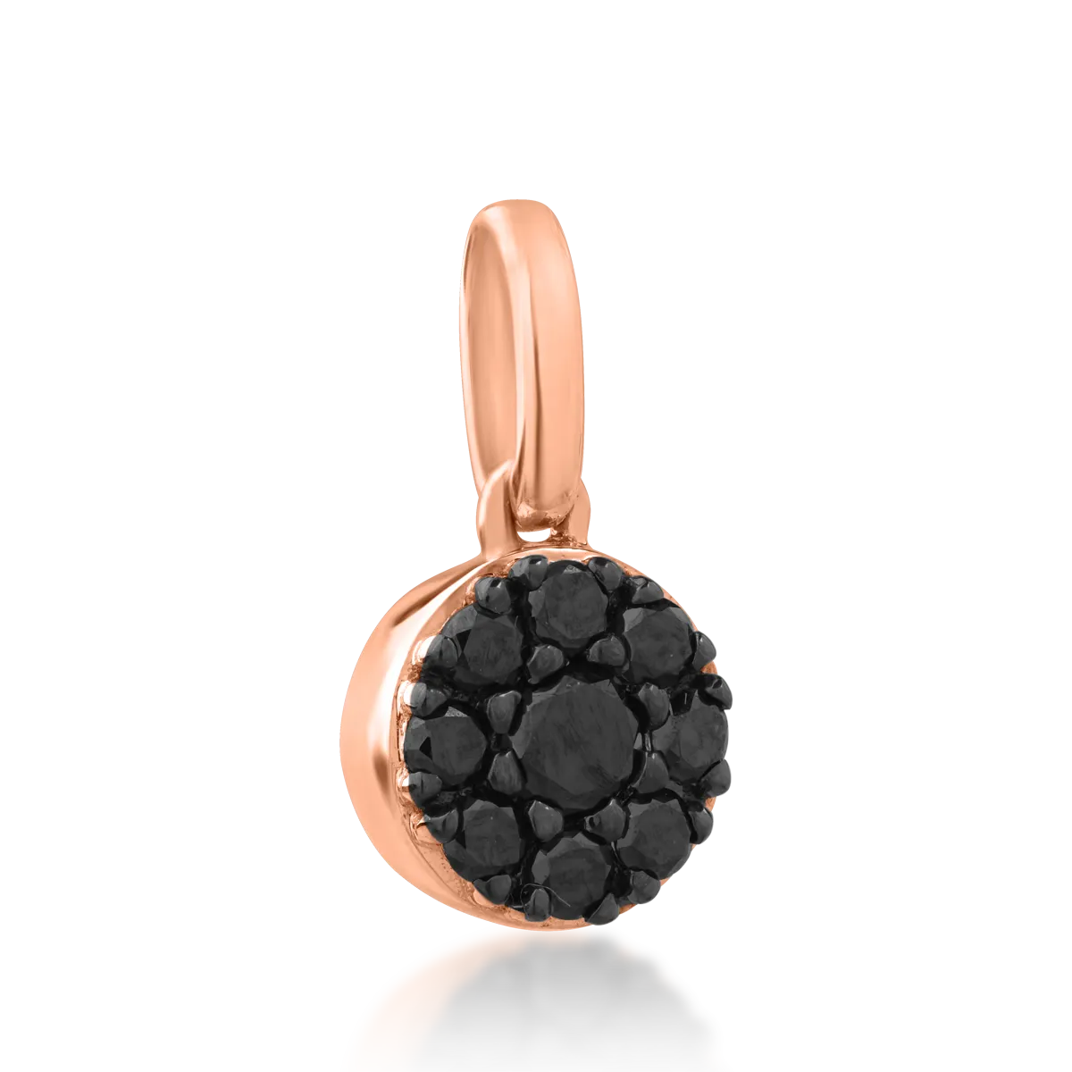 14K rose-black gold pendant with 0.213ct black diamonds