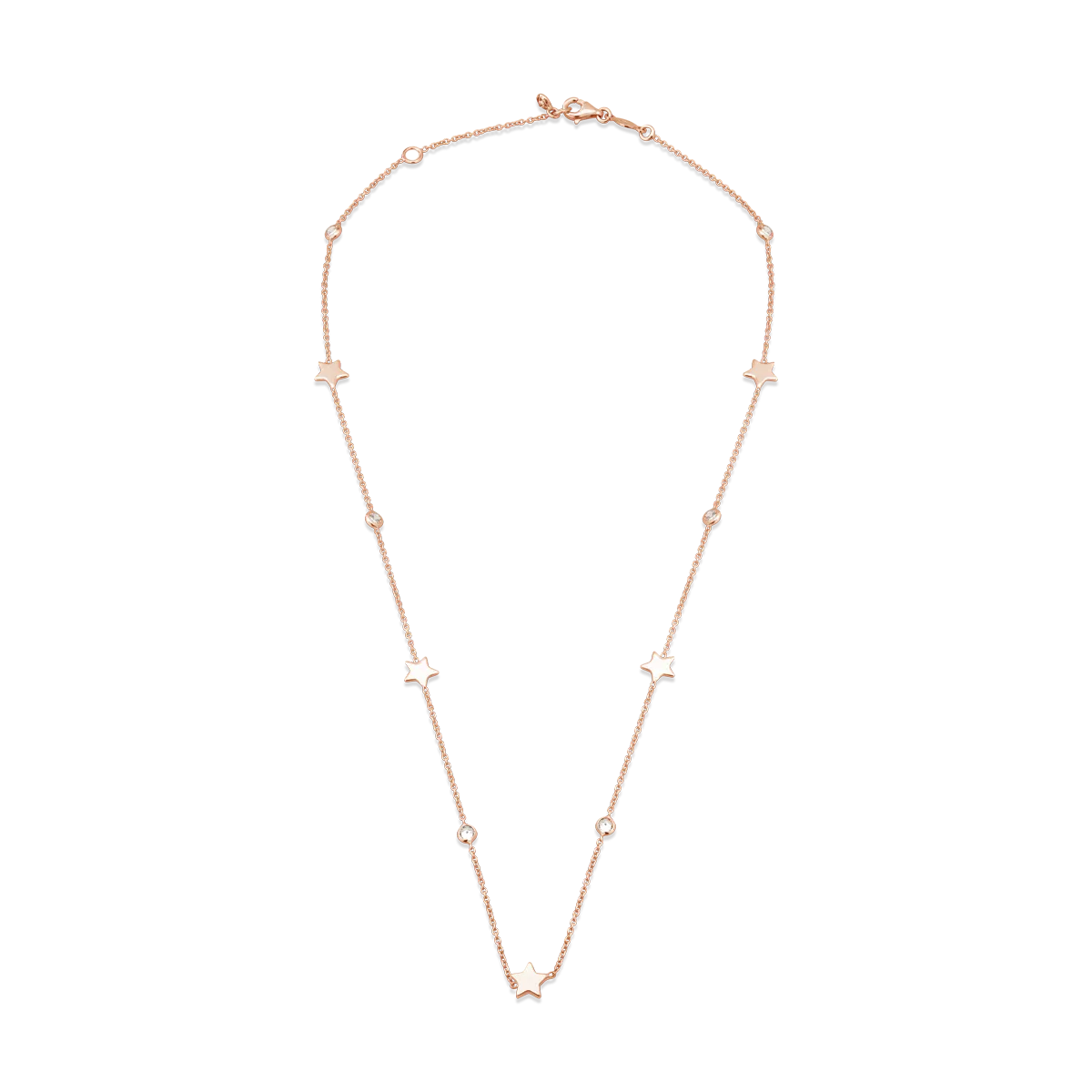 Rose gold chain with pendants
