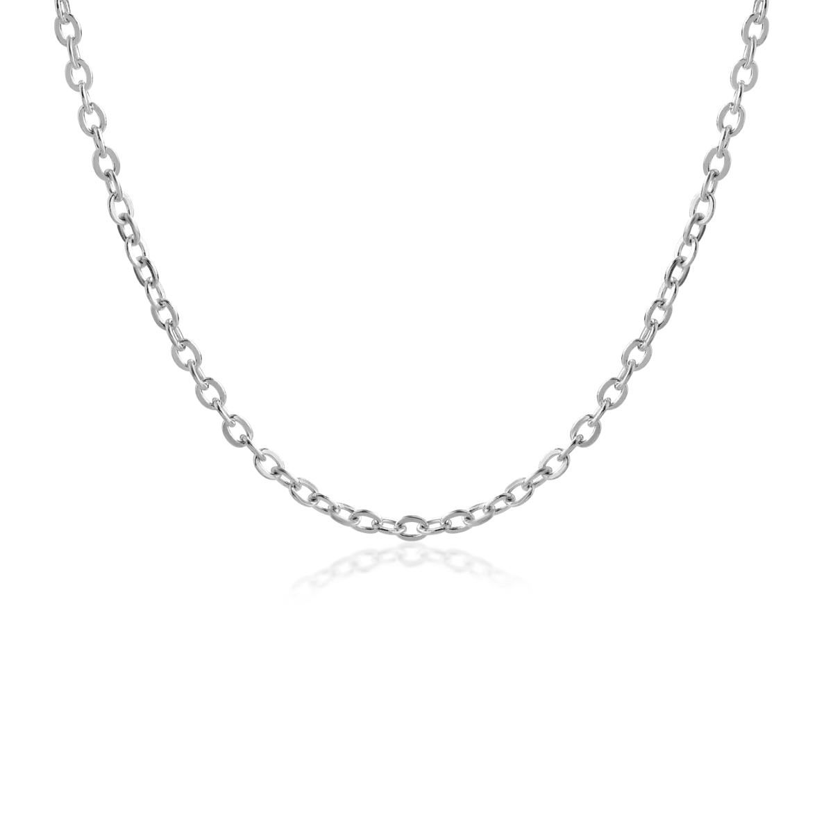 18K white gold chain