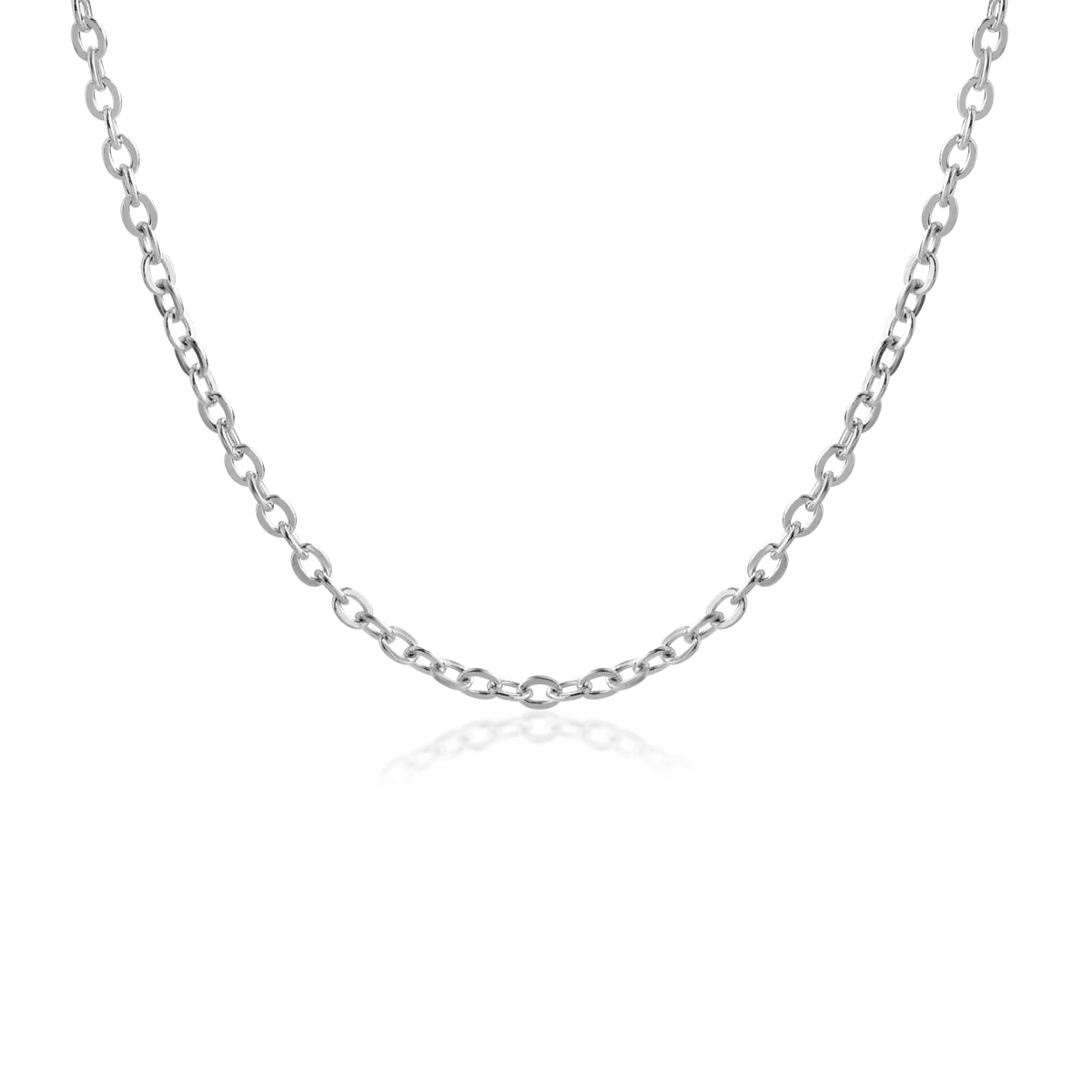 18K white gold chain