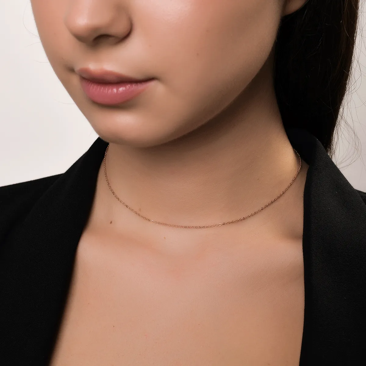 Верижка от розово злато 14K