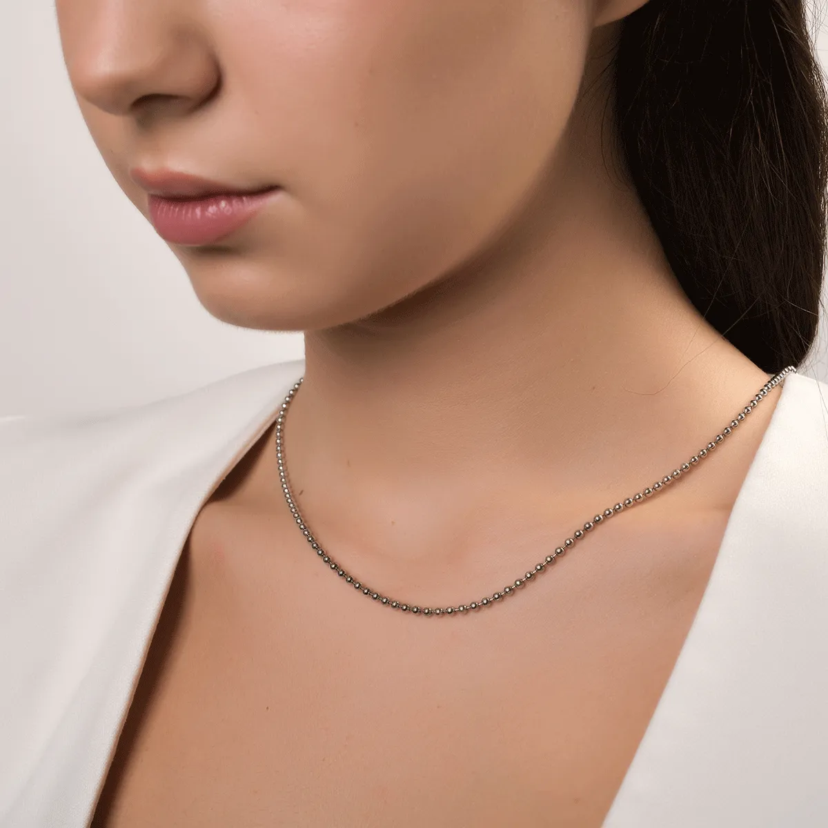 Верижка от бяло злато 14K