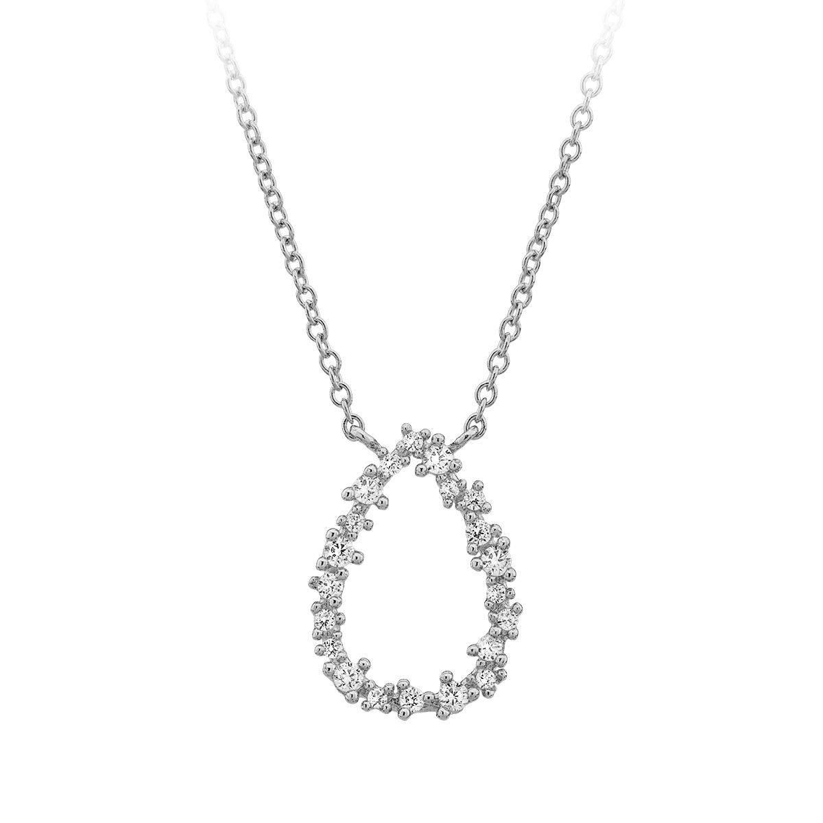 14K white gold necklace