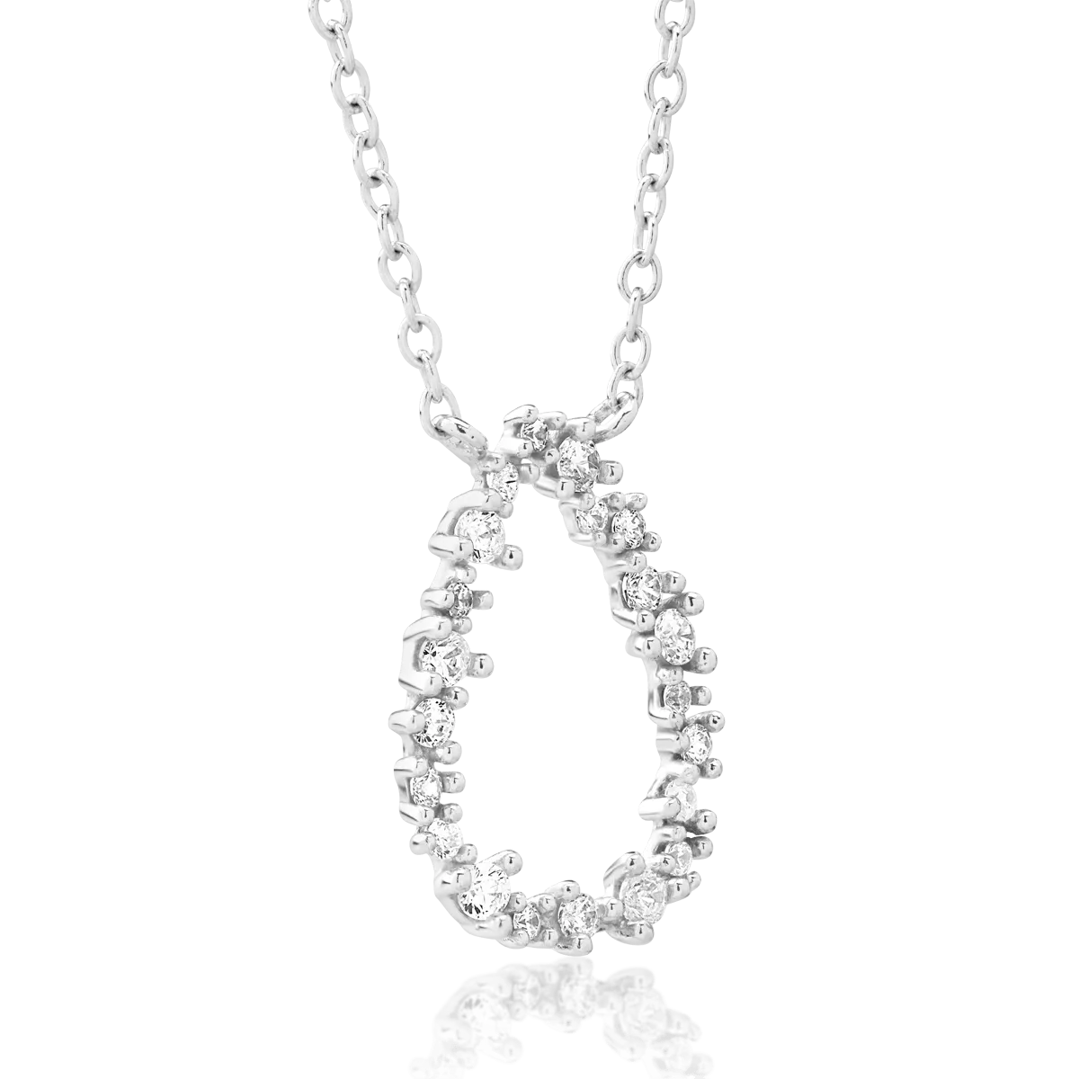 14K white gold necklace