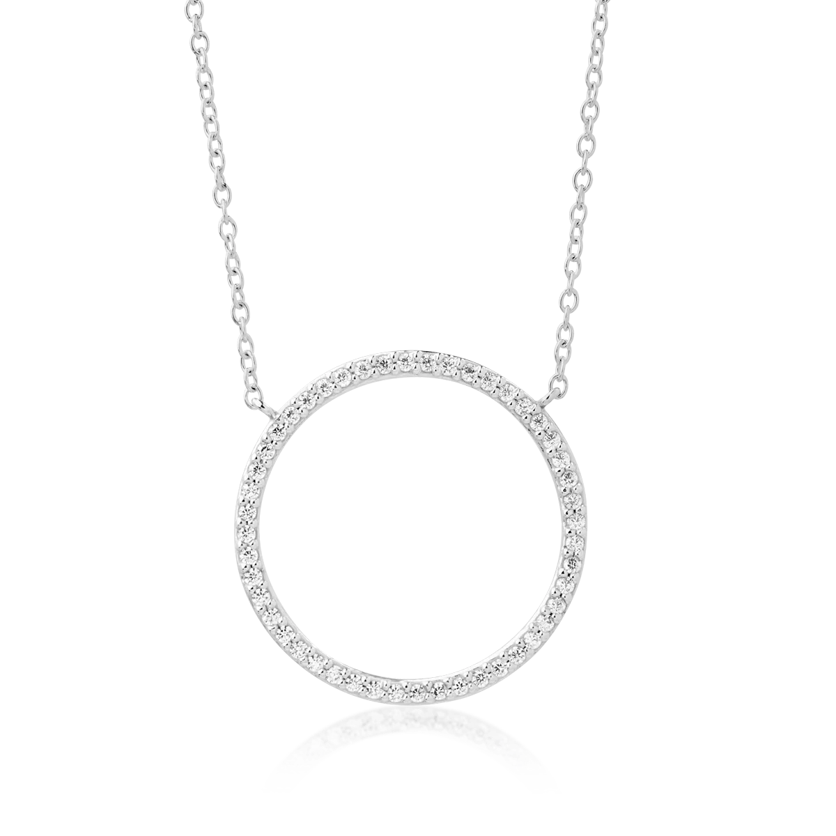 14K white gold pendant chain