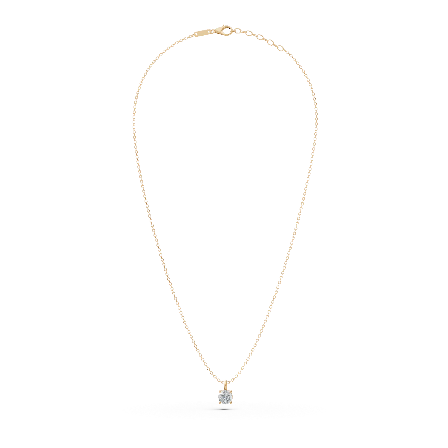 Yellow gold pendant necklace