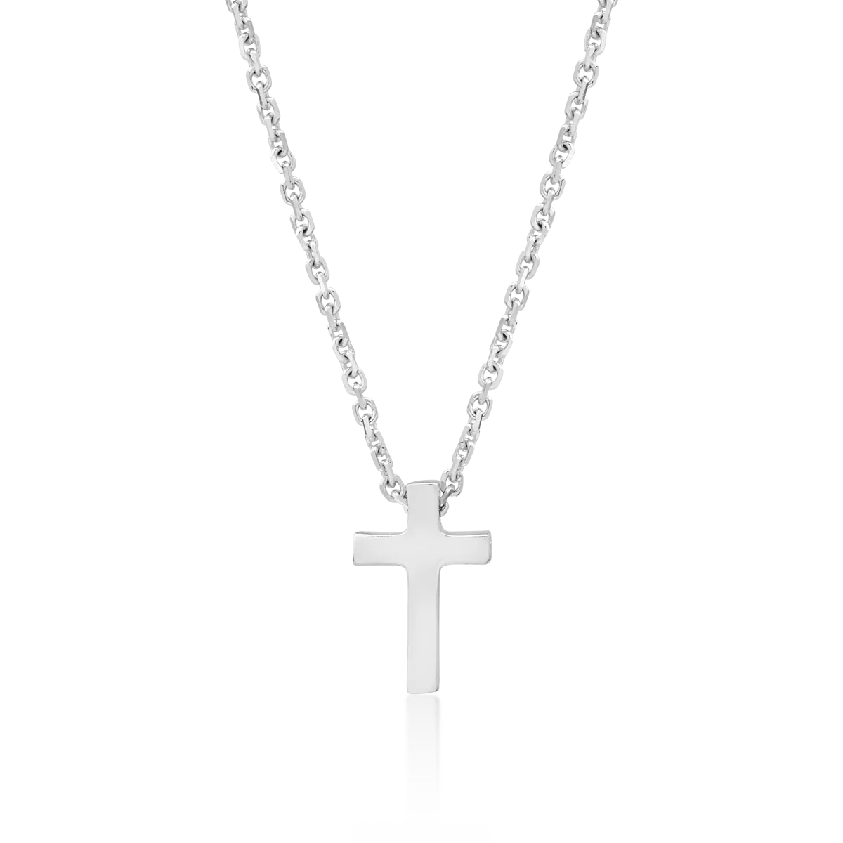 14K rose gold chain with cross pendant