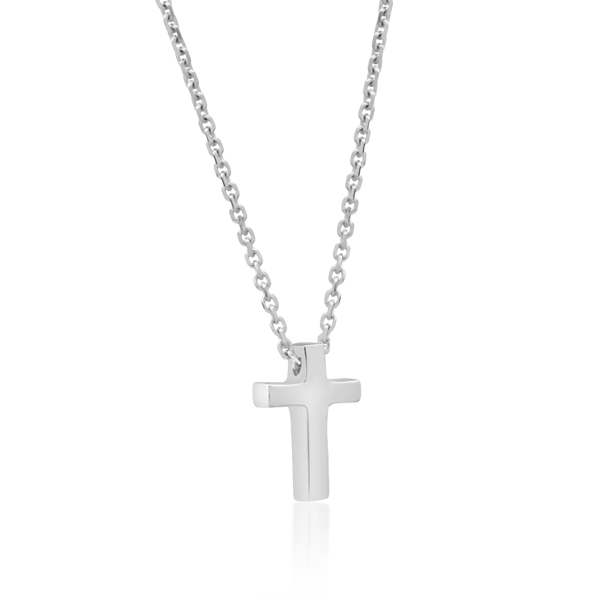 14K rose gold chain with cross pendant