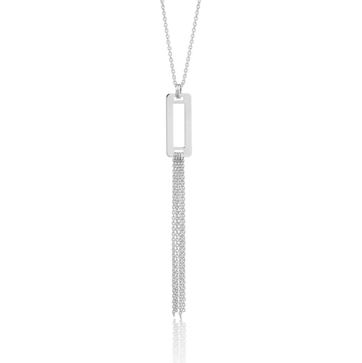 14K white gold pendant necklace