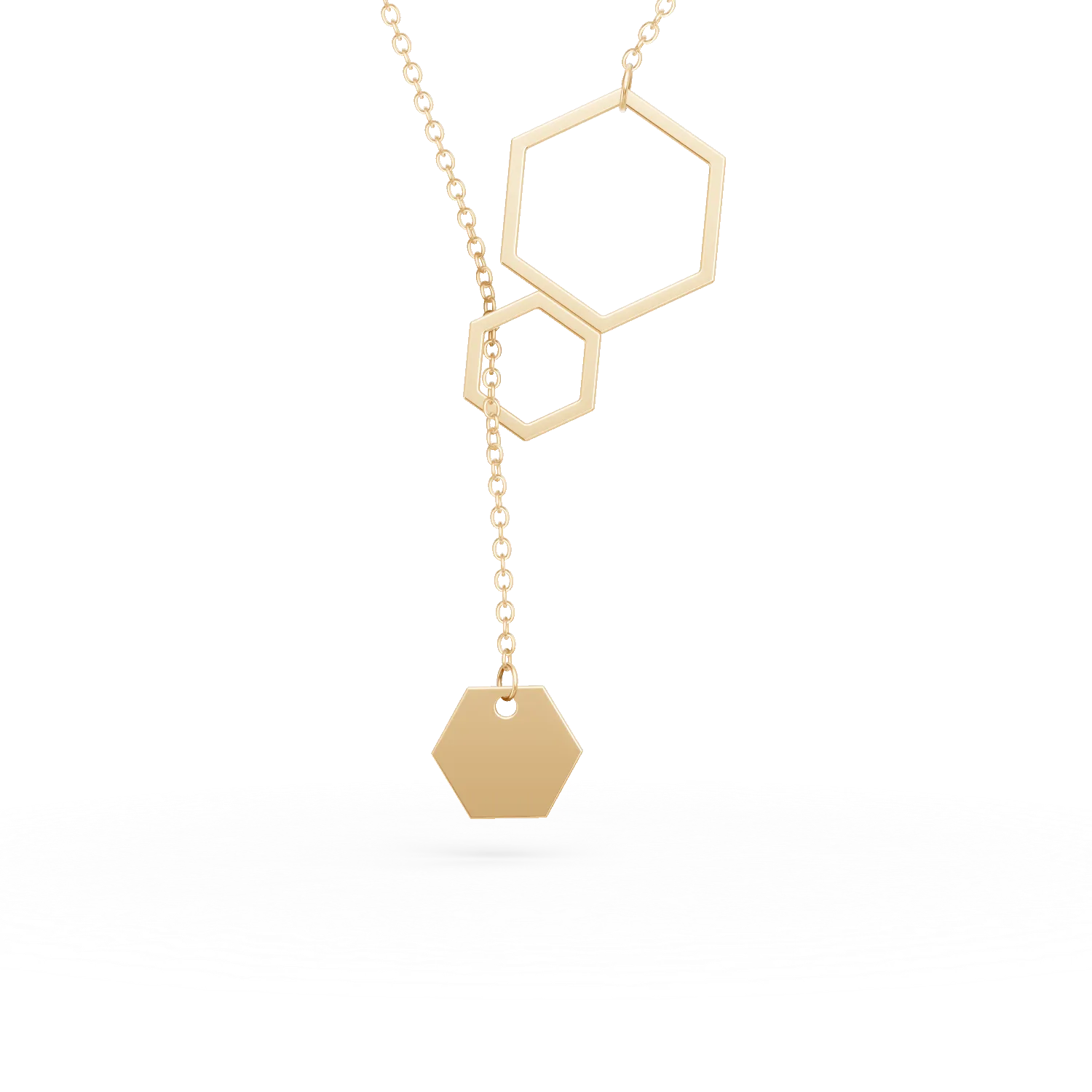 Lant cu pandantiv din aur galben