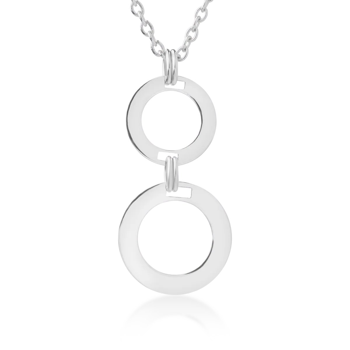 14K white gold pendant necklace