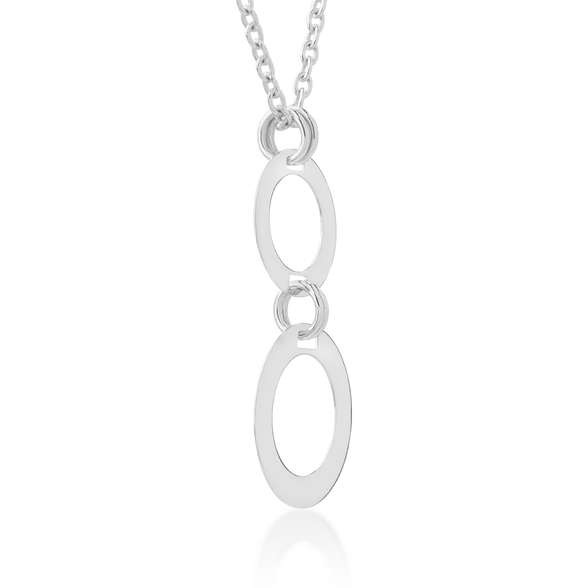 14K white gold pendant necklace