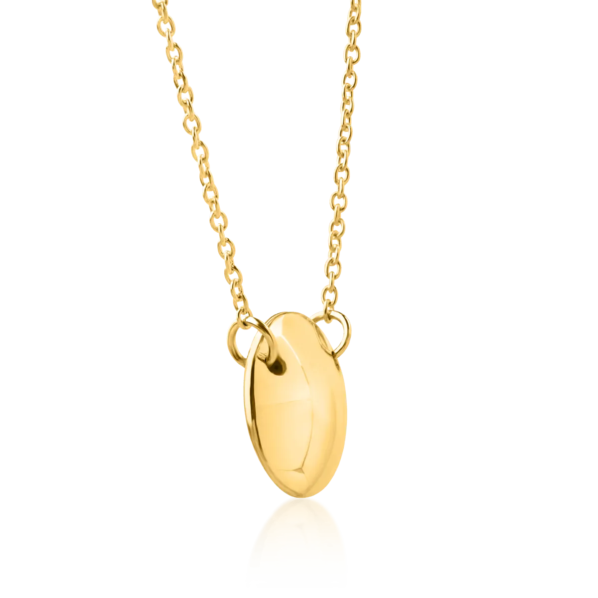 14K yellow gold coin pendant necklace