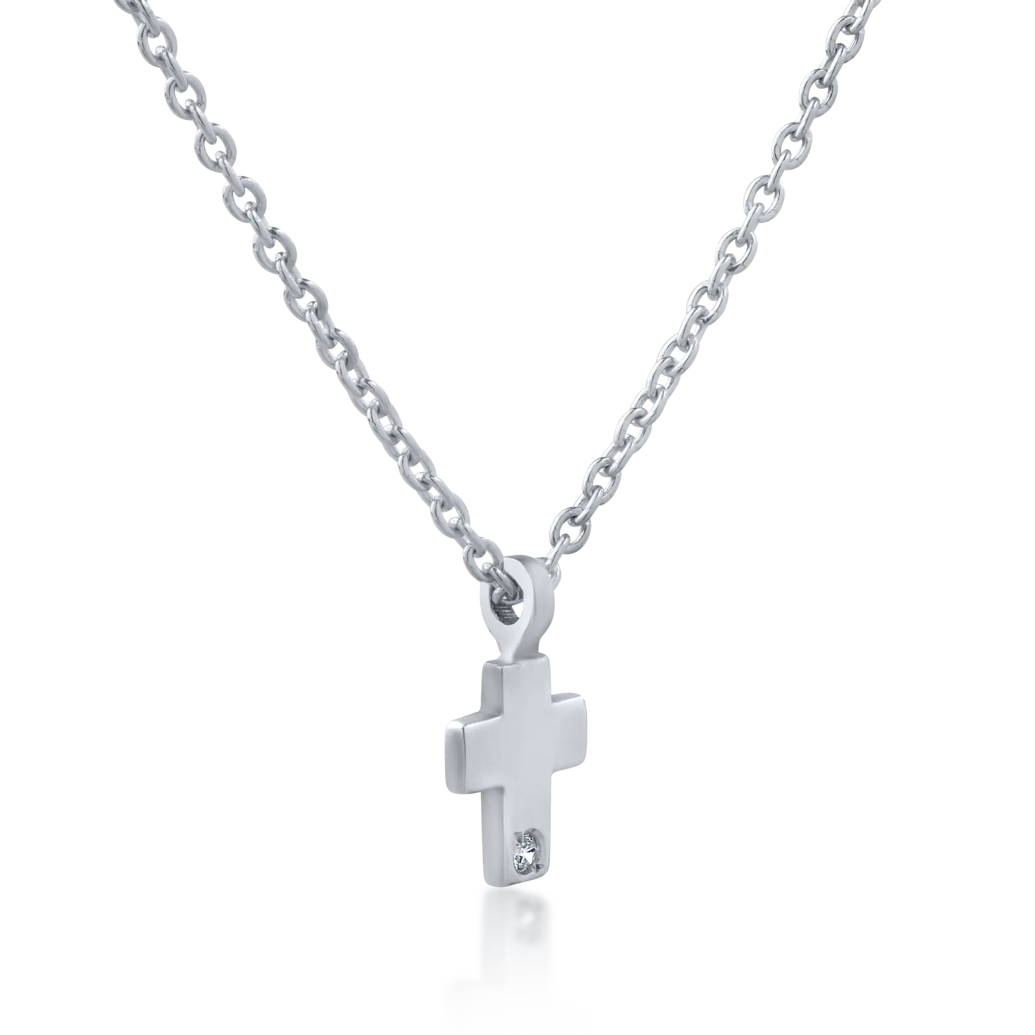 14K white gold pendant chain