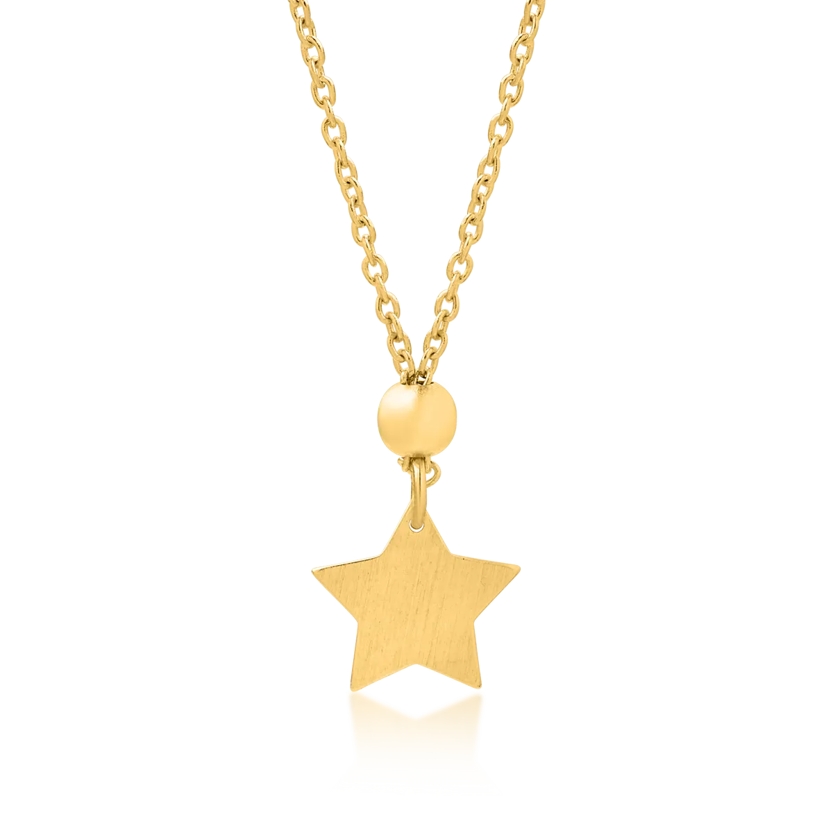 14K yellow gold star pendant necklace