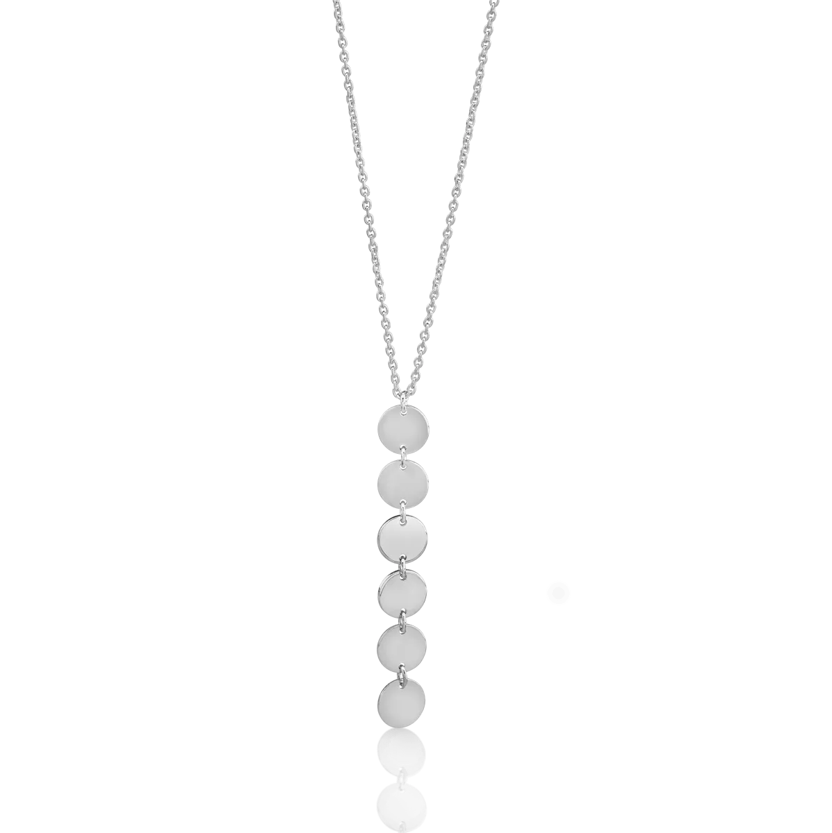 14K white gold chain with pendant