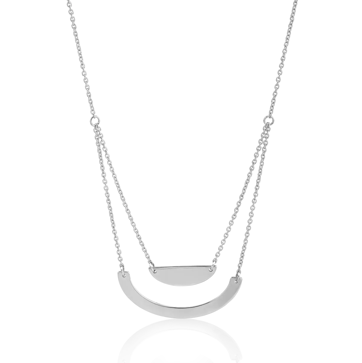 14K white gold chain with pendant